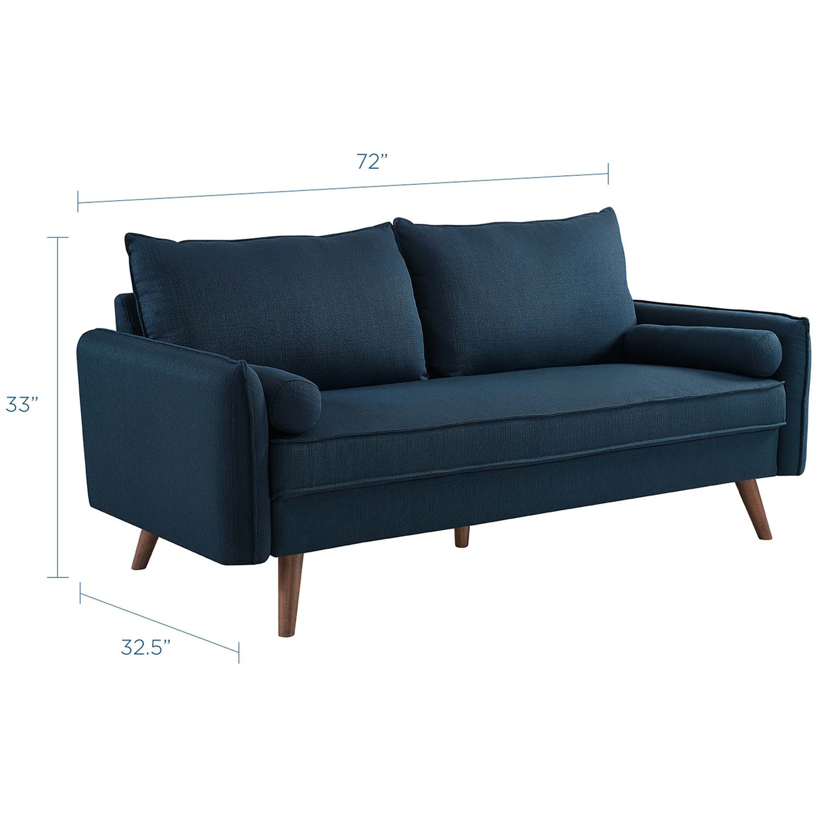 Revelstoke Upholstered Fabric Sofa Azure