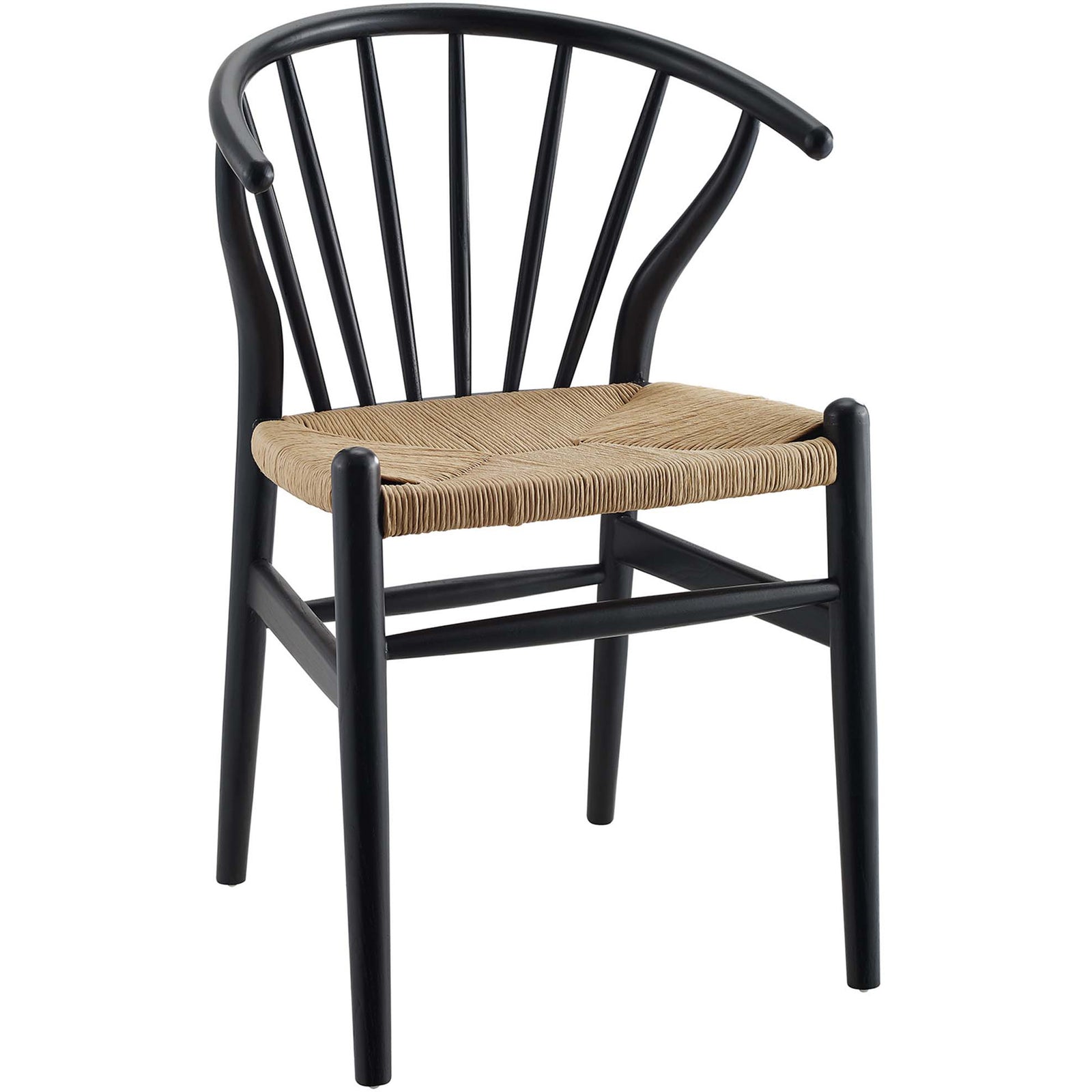 Florence Spindle Wood Side Chair Black