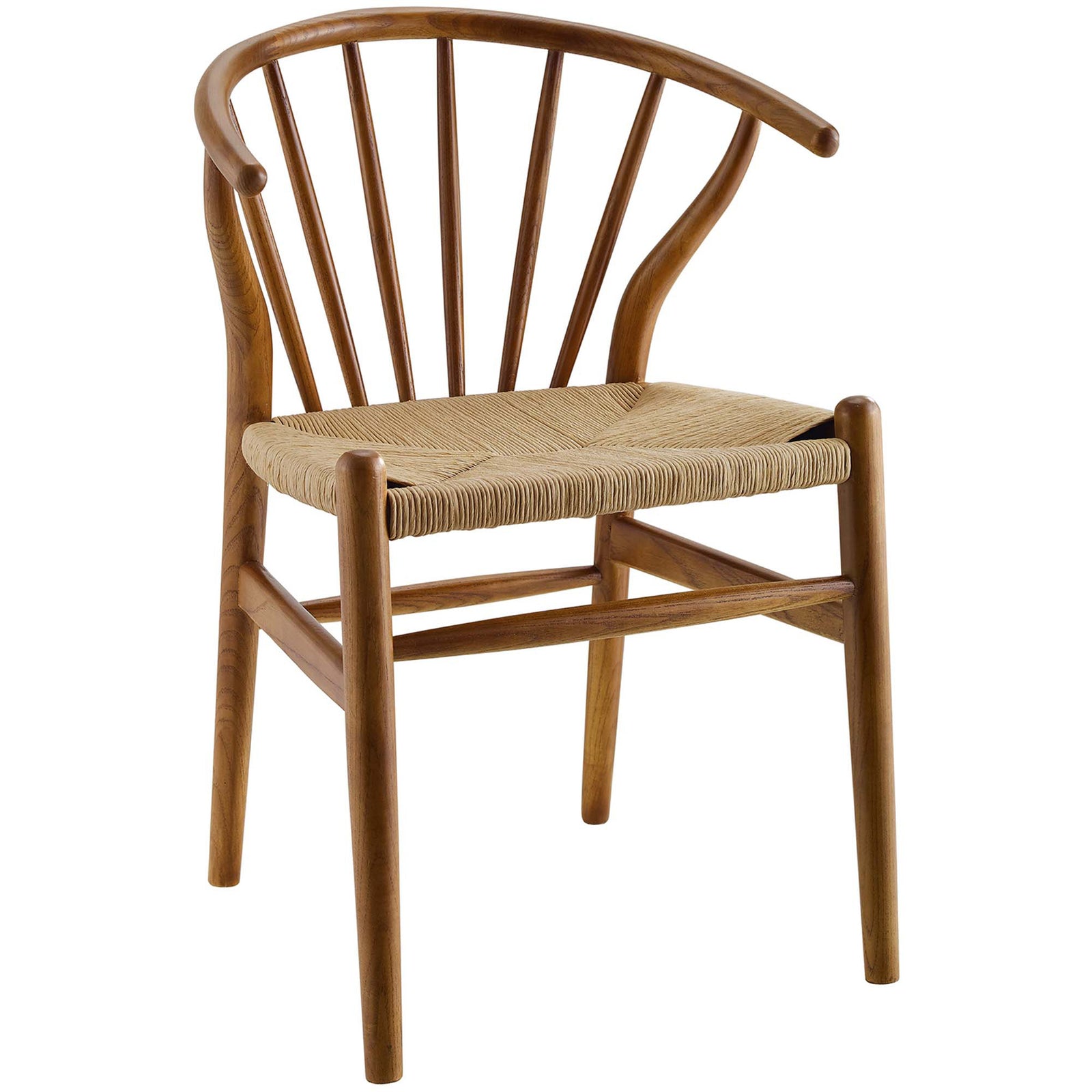 Florence Spindle Wood Side Chair Walnut