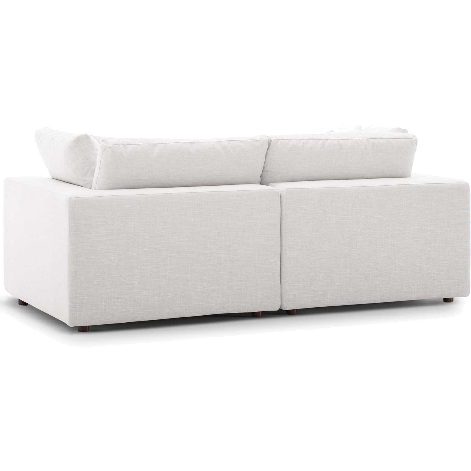 Carmen Down Filled Overstuffed Loveseat Beige