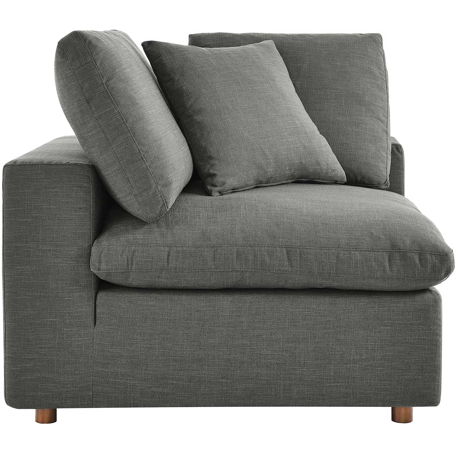 Comino Down Filled Overstuffed Loveseat Gray