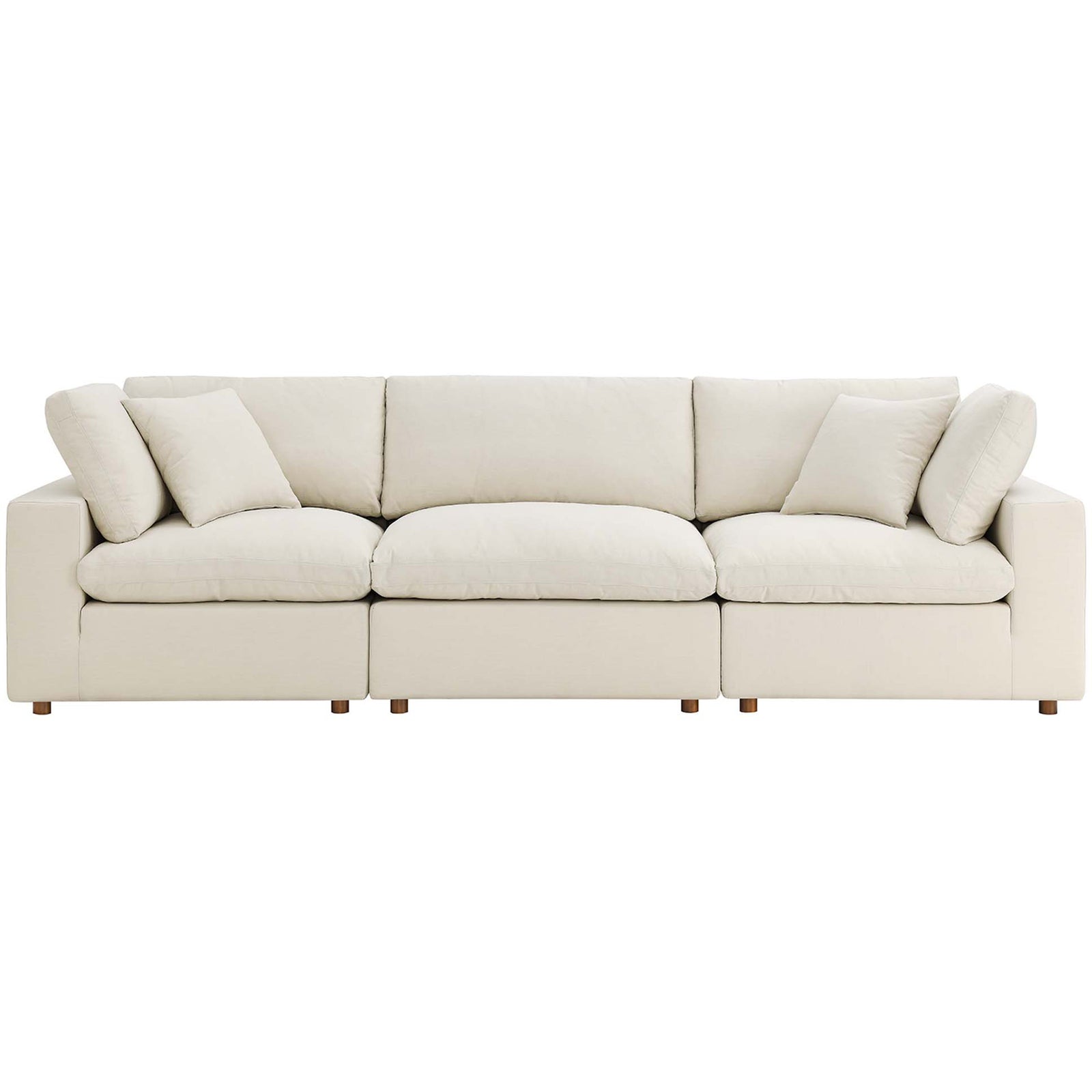 Comino Down Filled Overstuffed Sofa Light Beige