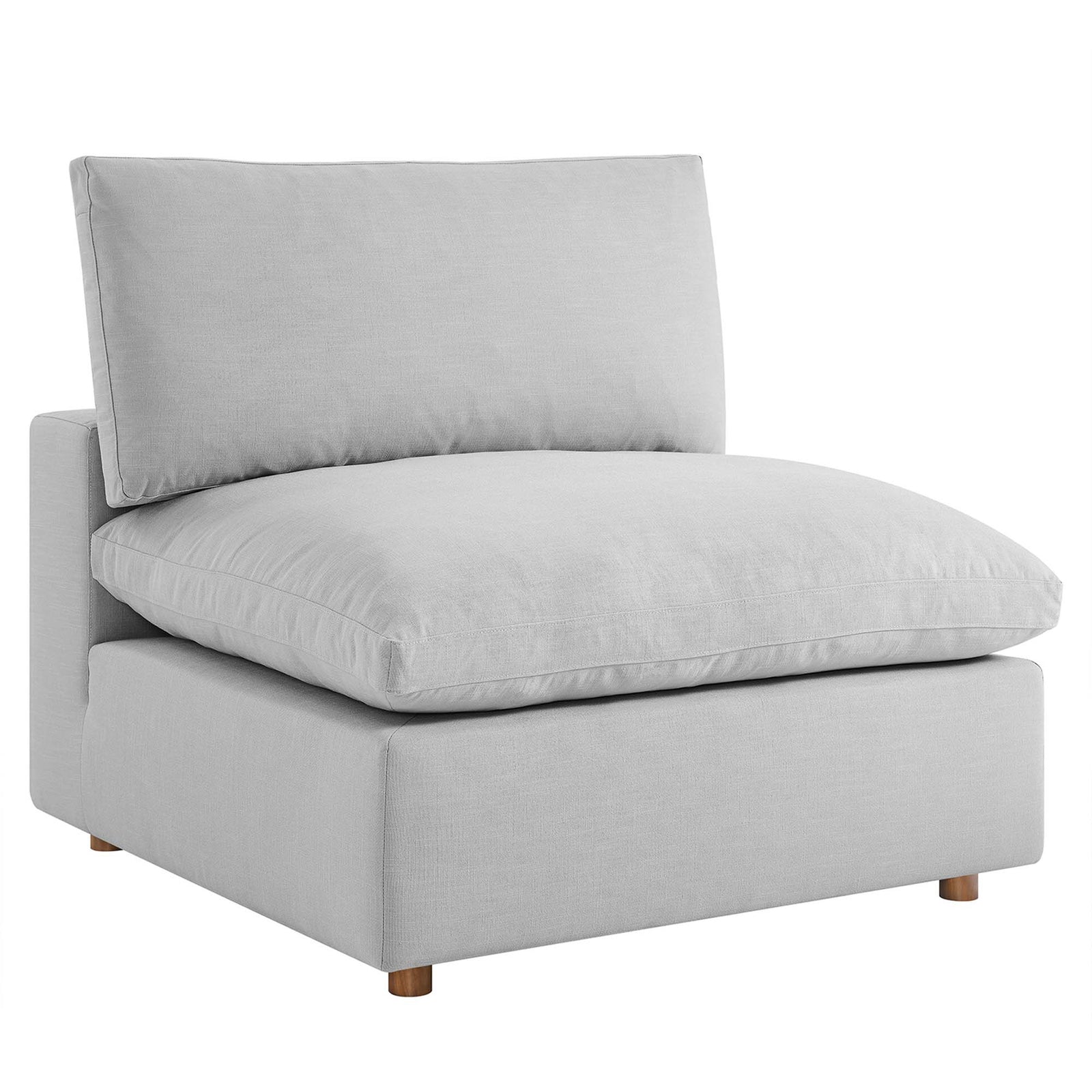 Comino Down Filled Overstuffed Sofa Light Gray