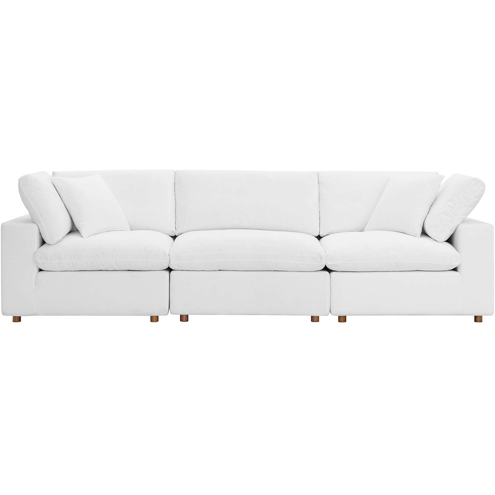 Comino Down Filled Overstuffed Sofa Pure White