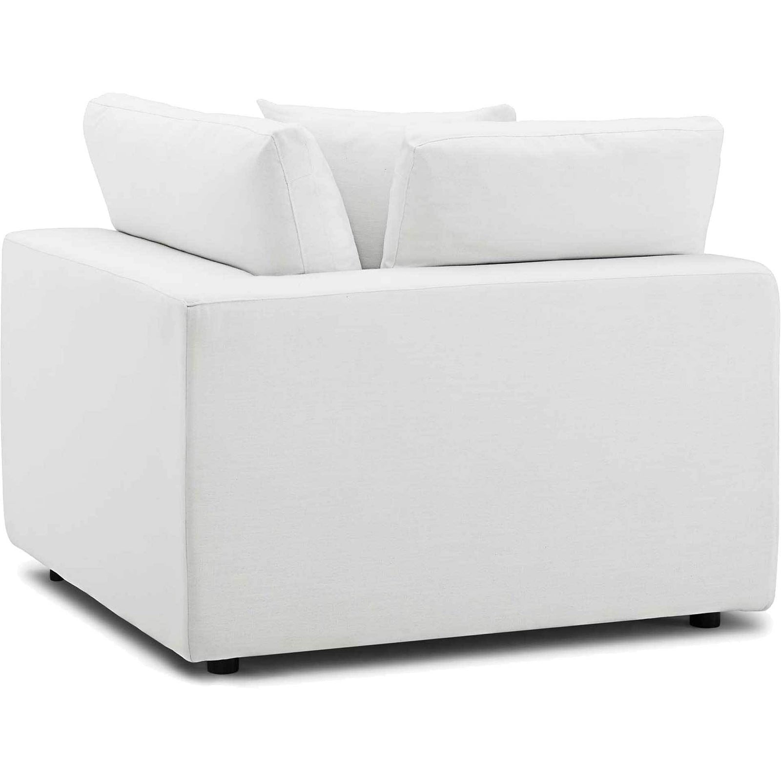 Carmen Down Filled Overstuffed Sofa White