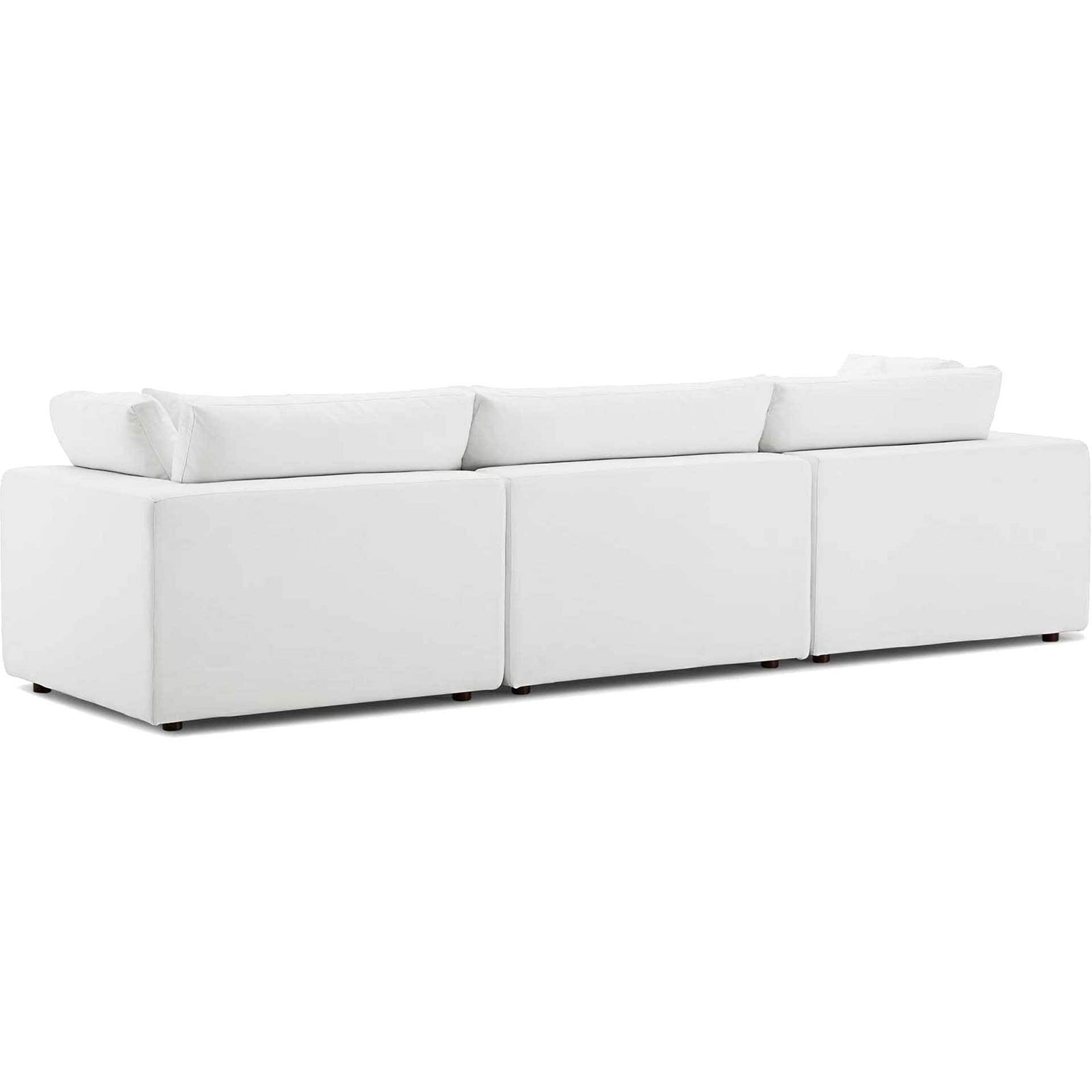 Carmen Down Filled Overstuffed Sofa White