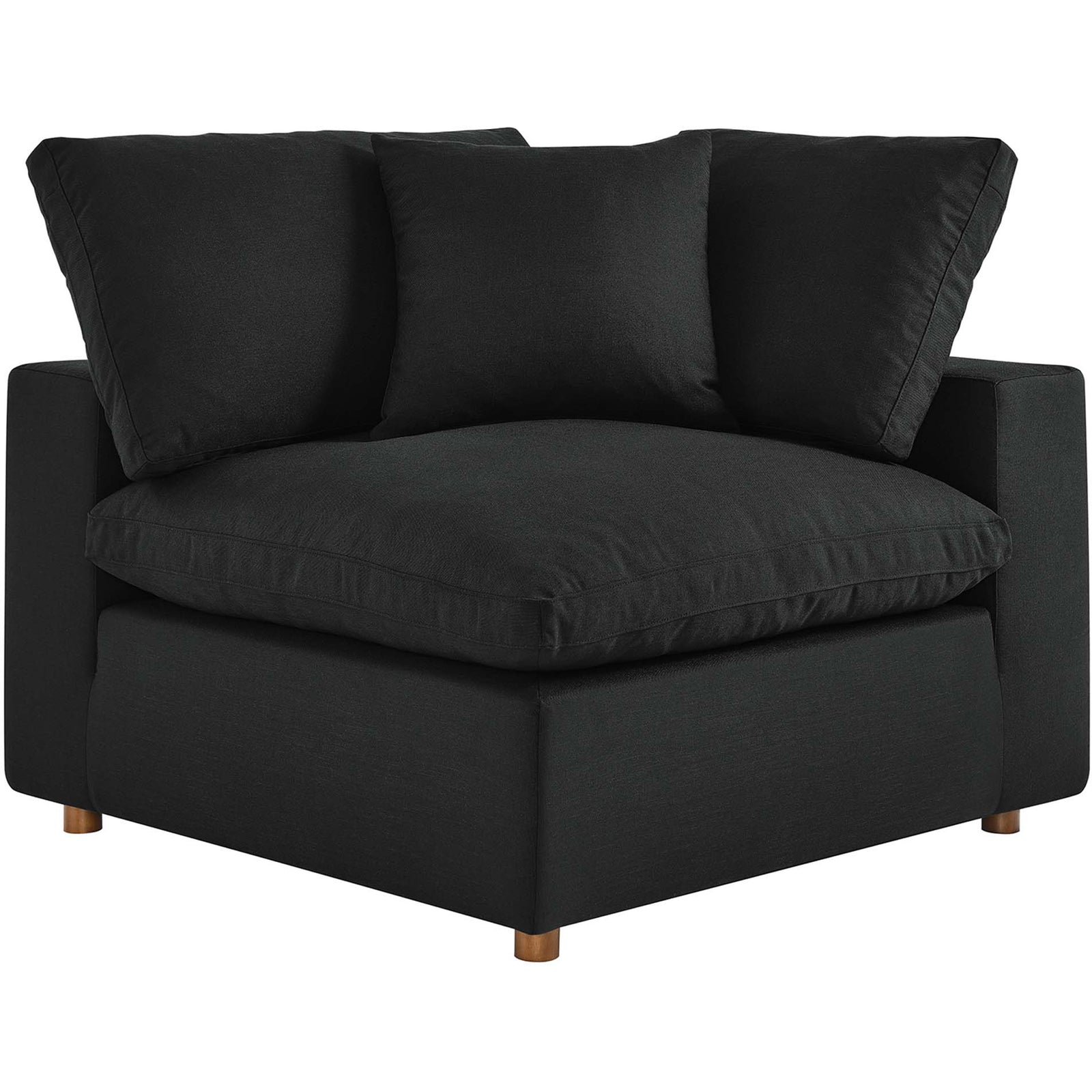 Comino 4 Piece Modular Sofa with Ottoman Black