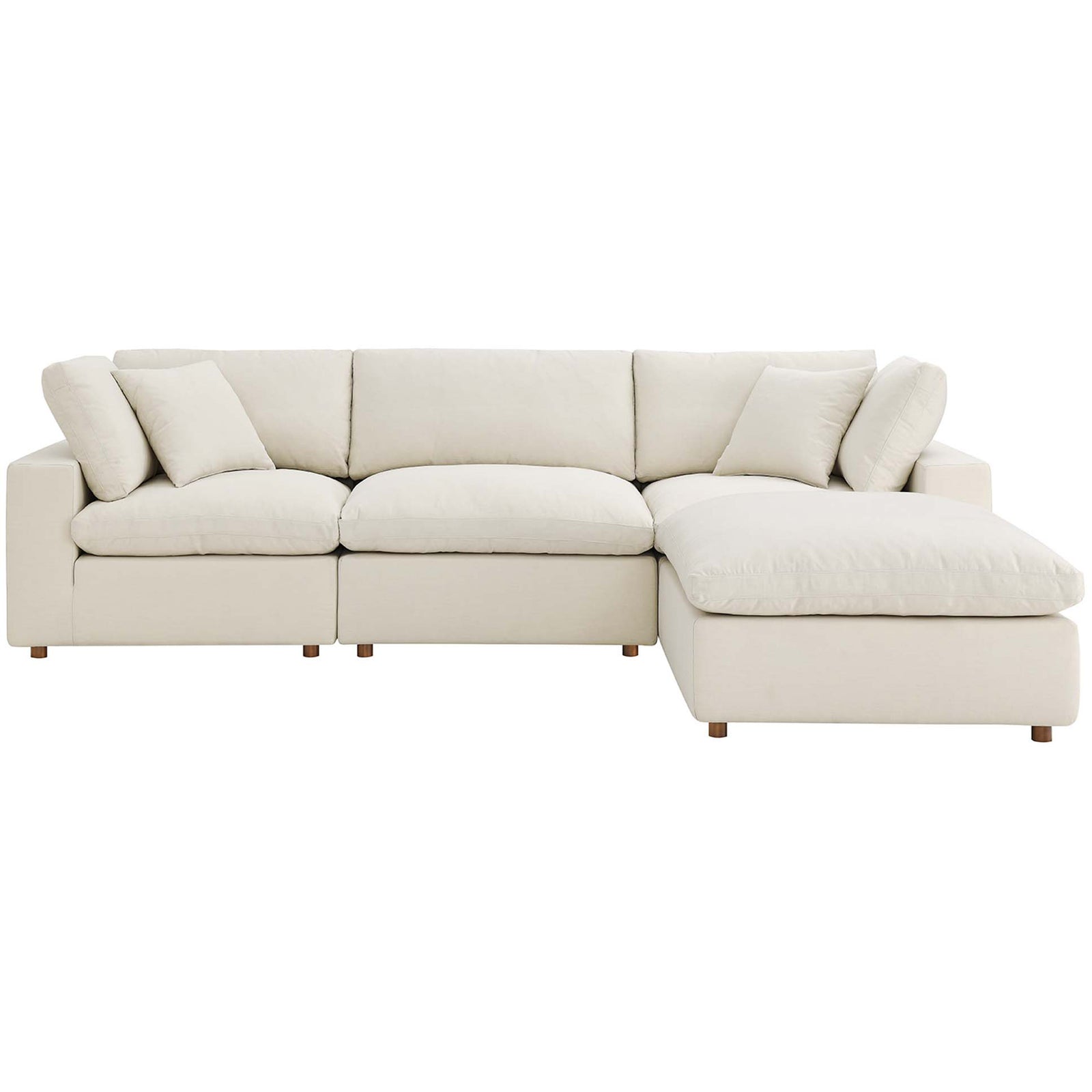 Comino 4 Piece Modular Sofa with Ottoman Light Beige