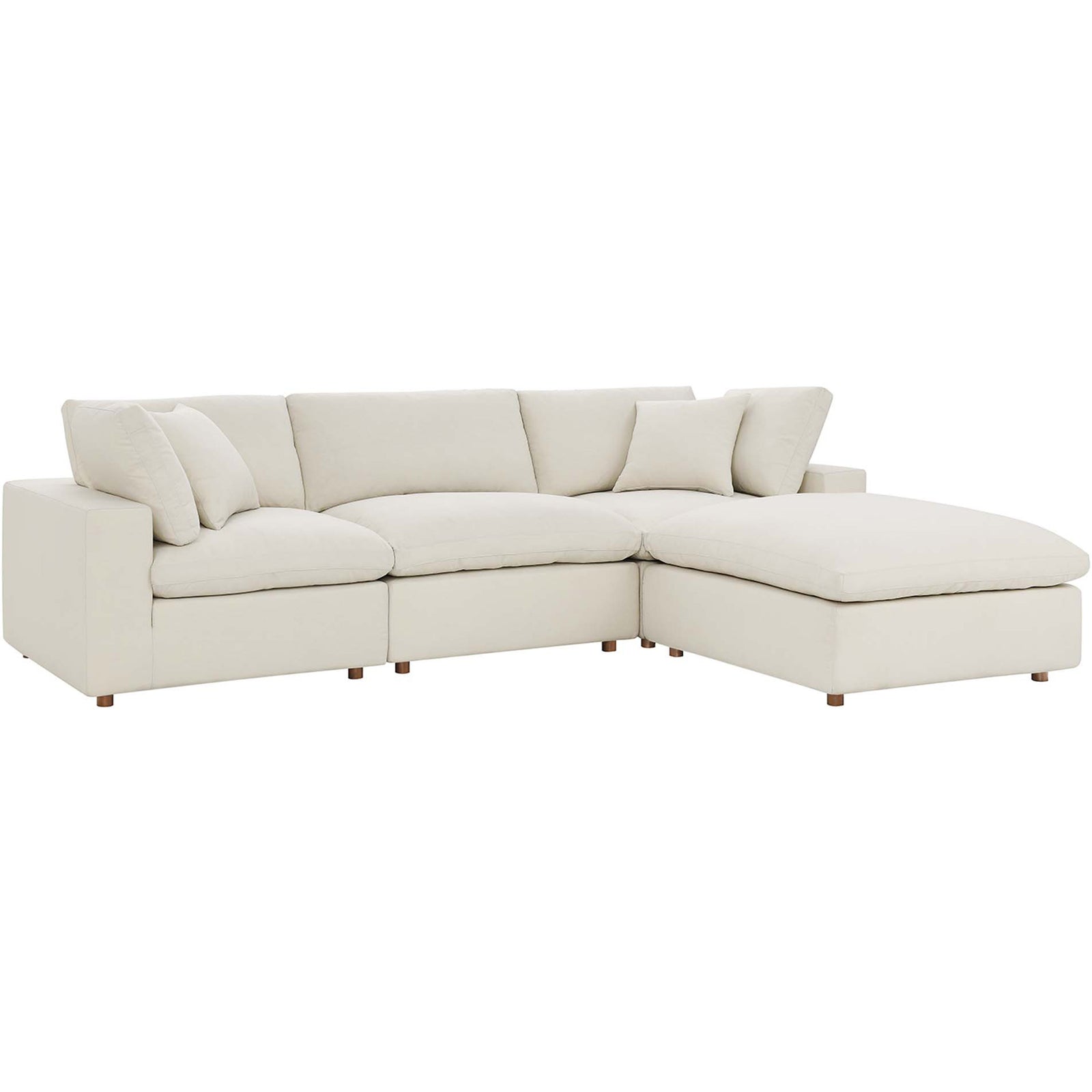 Comino 4 Piece Modular Sofa with Ottoman Light Beige