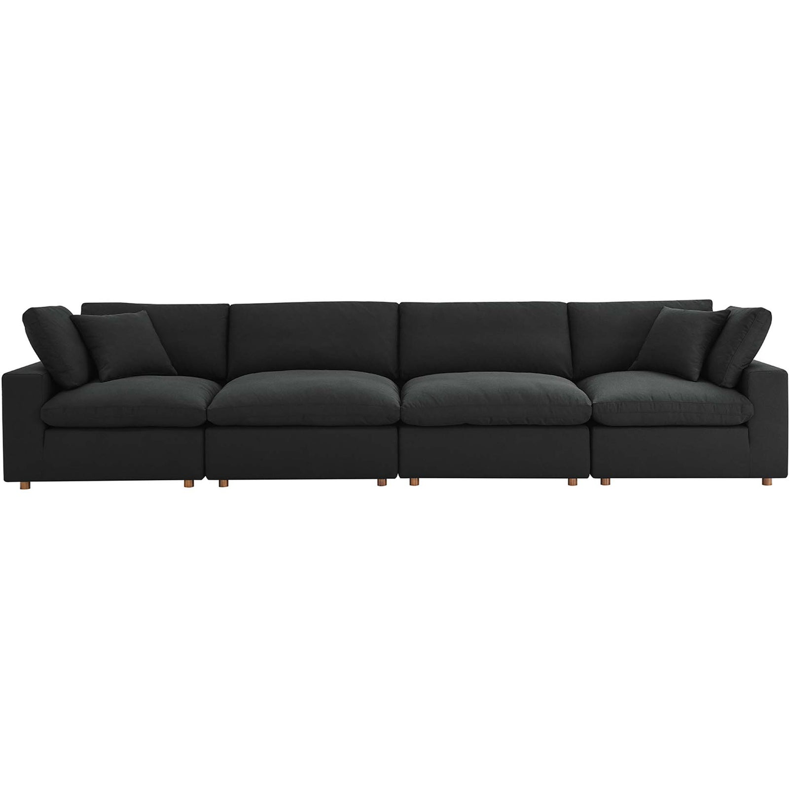Comino 4 Piece Modular Sectional Sofa Black