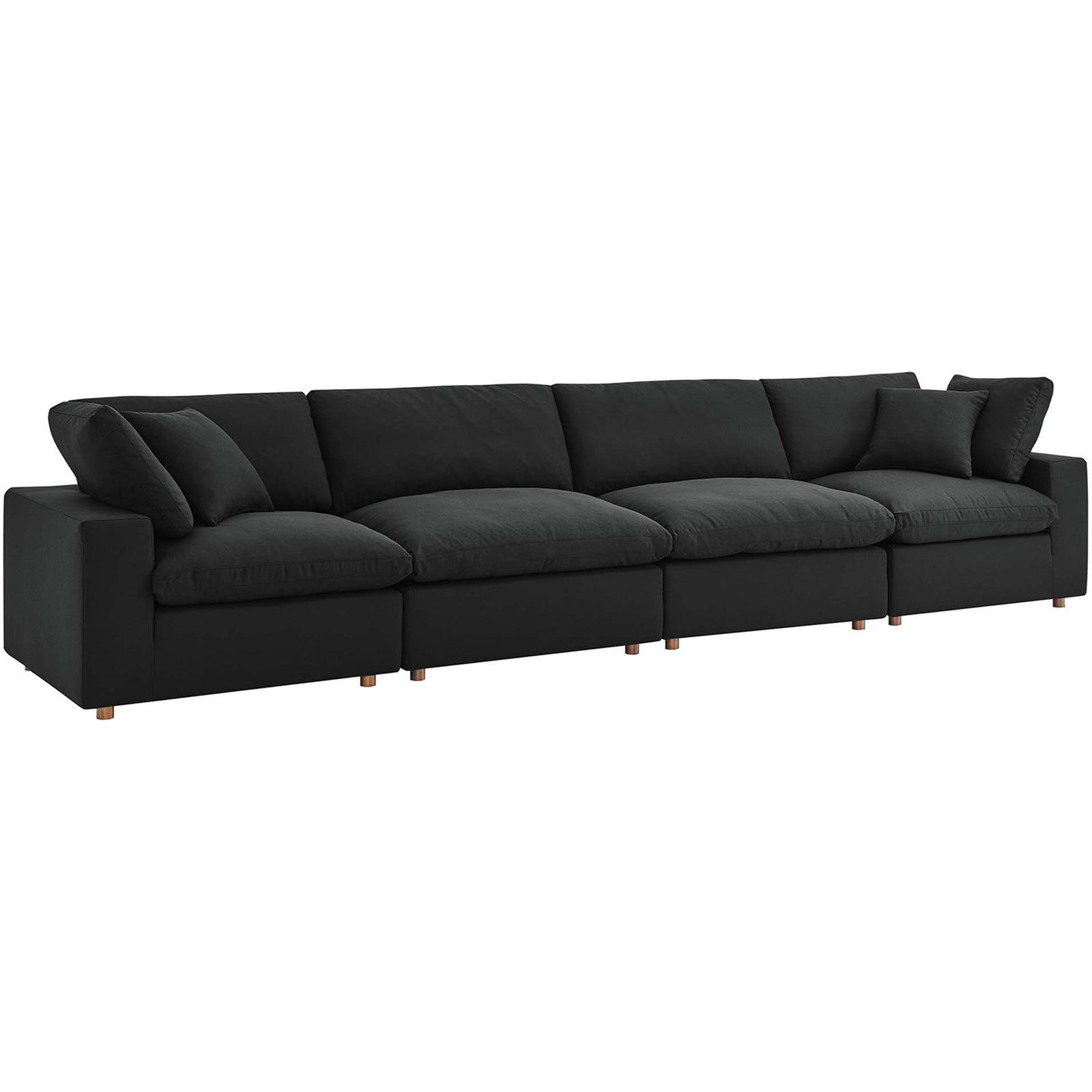 Comino 4 Piece Modular Sectional Sofa Black