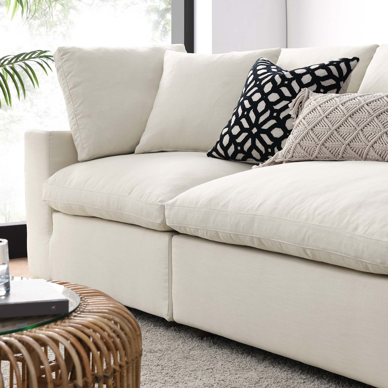 Comino 4 Piece Modular Sectional Sofa Light Beige