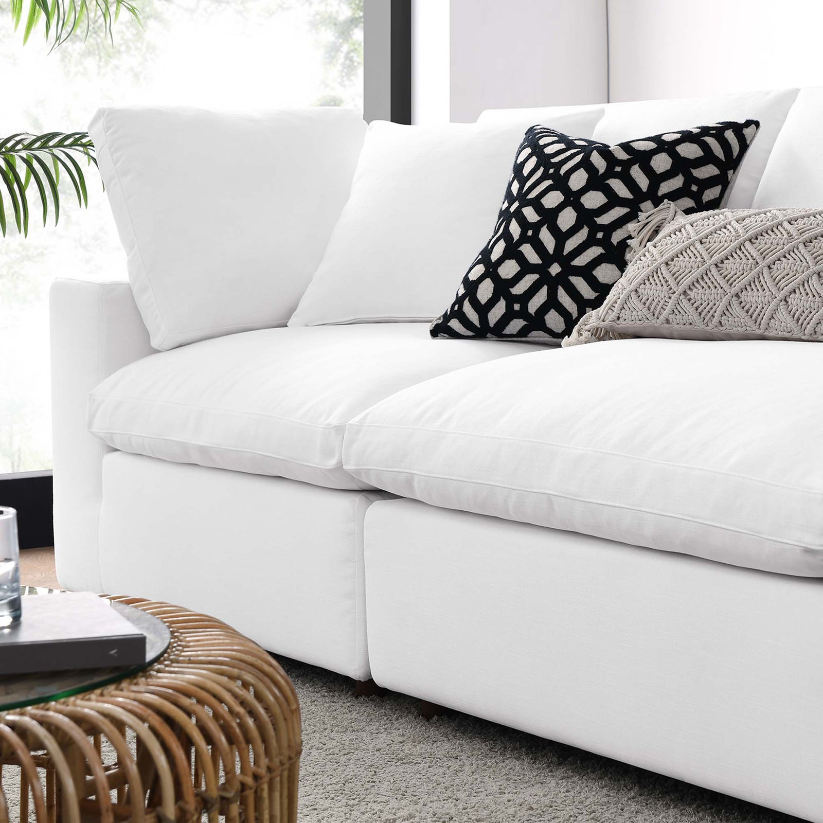 Comino 4 Piece Modular Sectional Sofa Pure White
