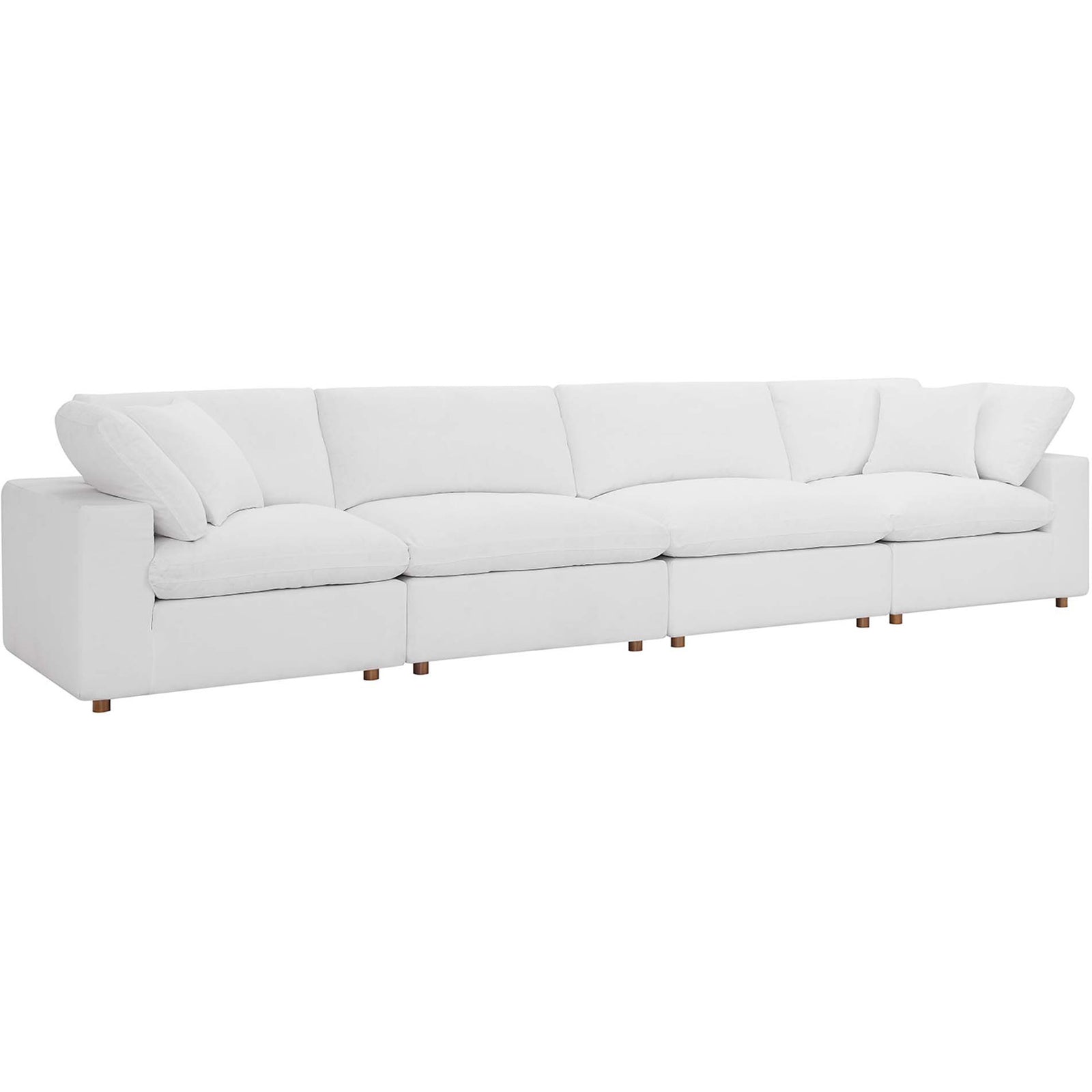 Comino 4 Piece Modular Sectional Sofa Pure White