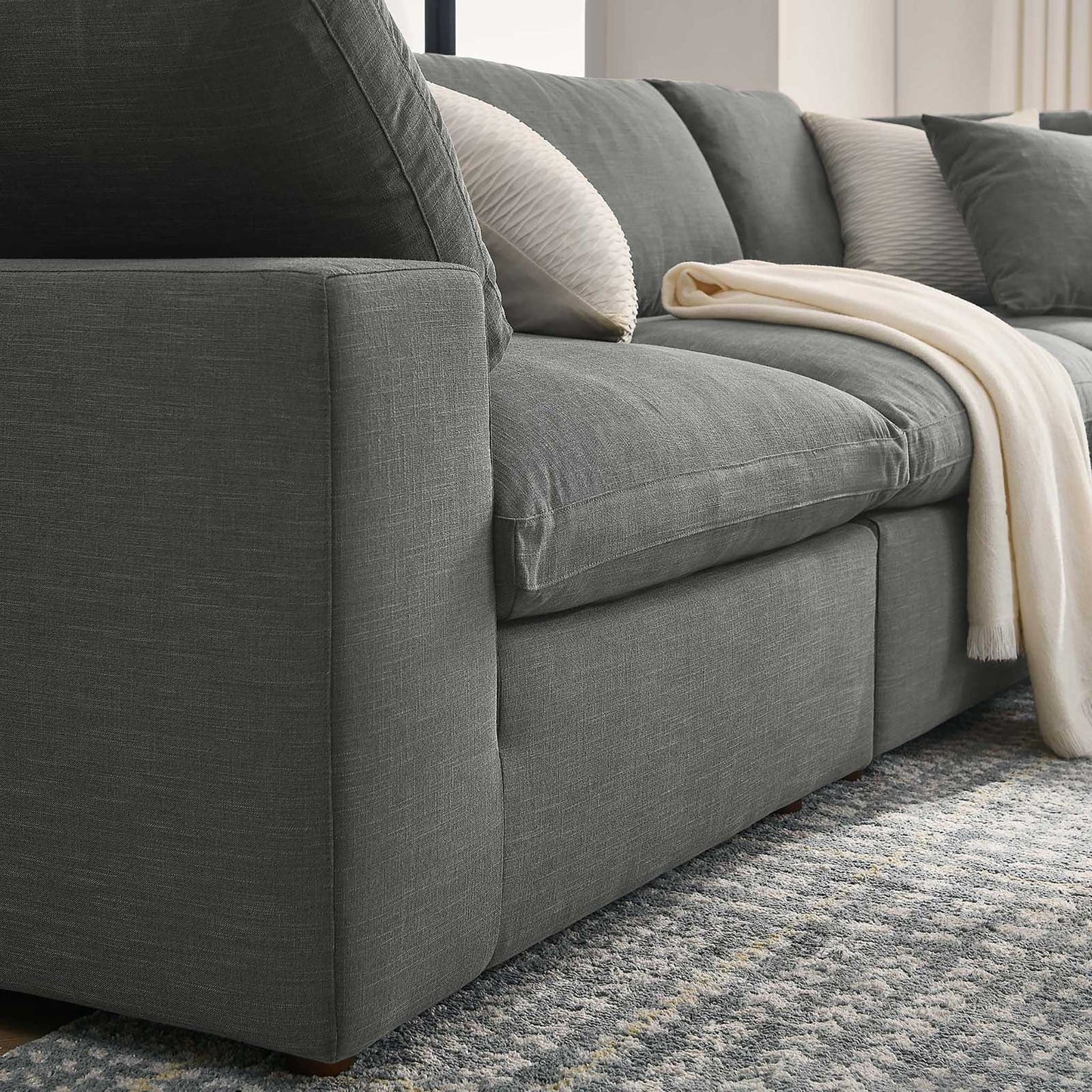 Carmen 5 Piece Modular Sectional Sofa Gray