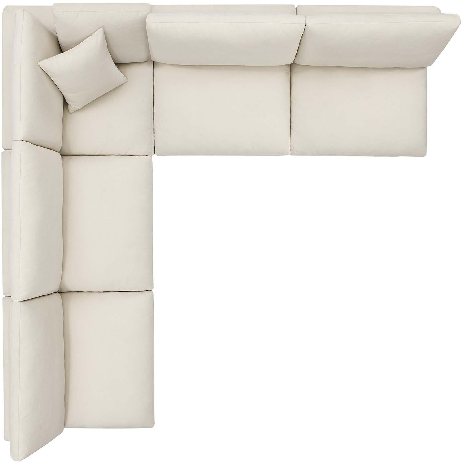 Comino 5 Piece Armless Modular Sofa Light Beige