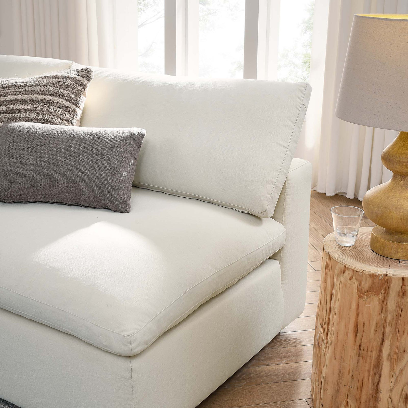 Comino 5 Piece Armless Modular Sofa Light Beige
