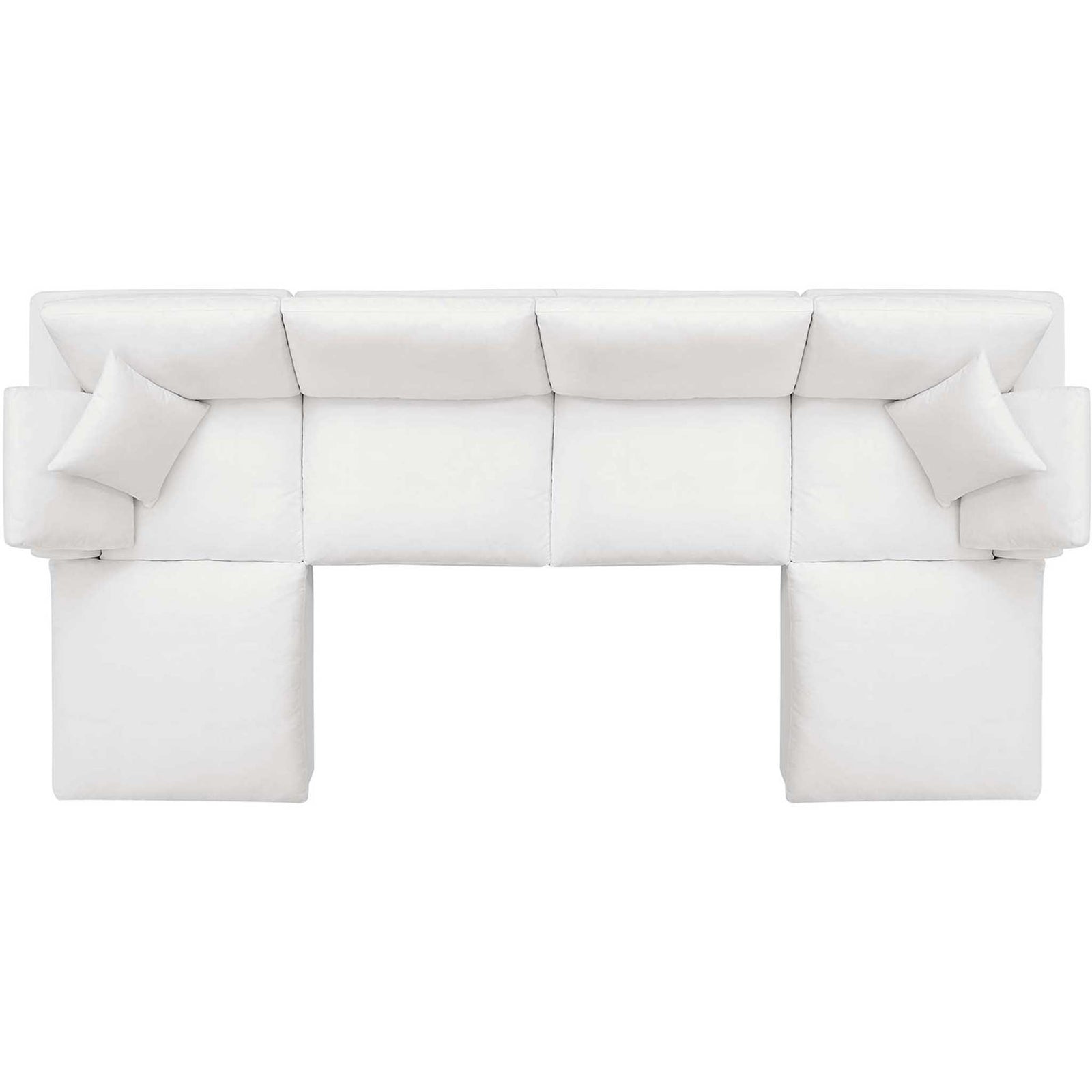 Carmen 6 Piece Modular Sofa with Ottomans Pure White