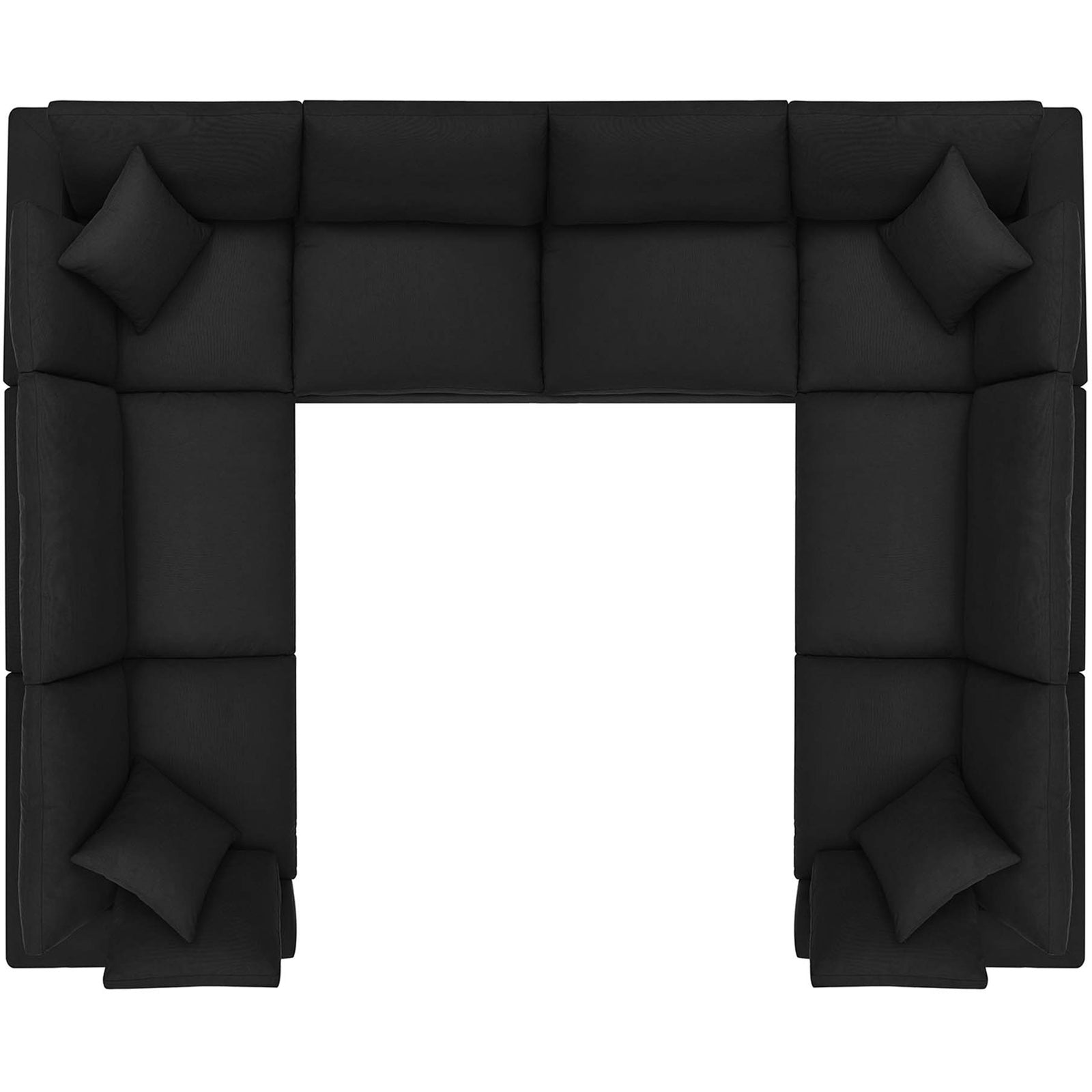 Comino 8 Piece Modular Sectional Sofa Black
