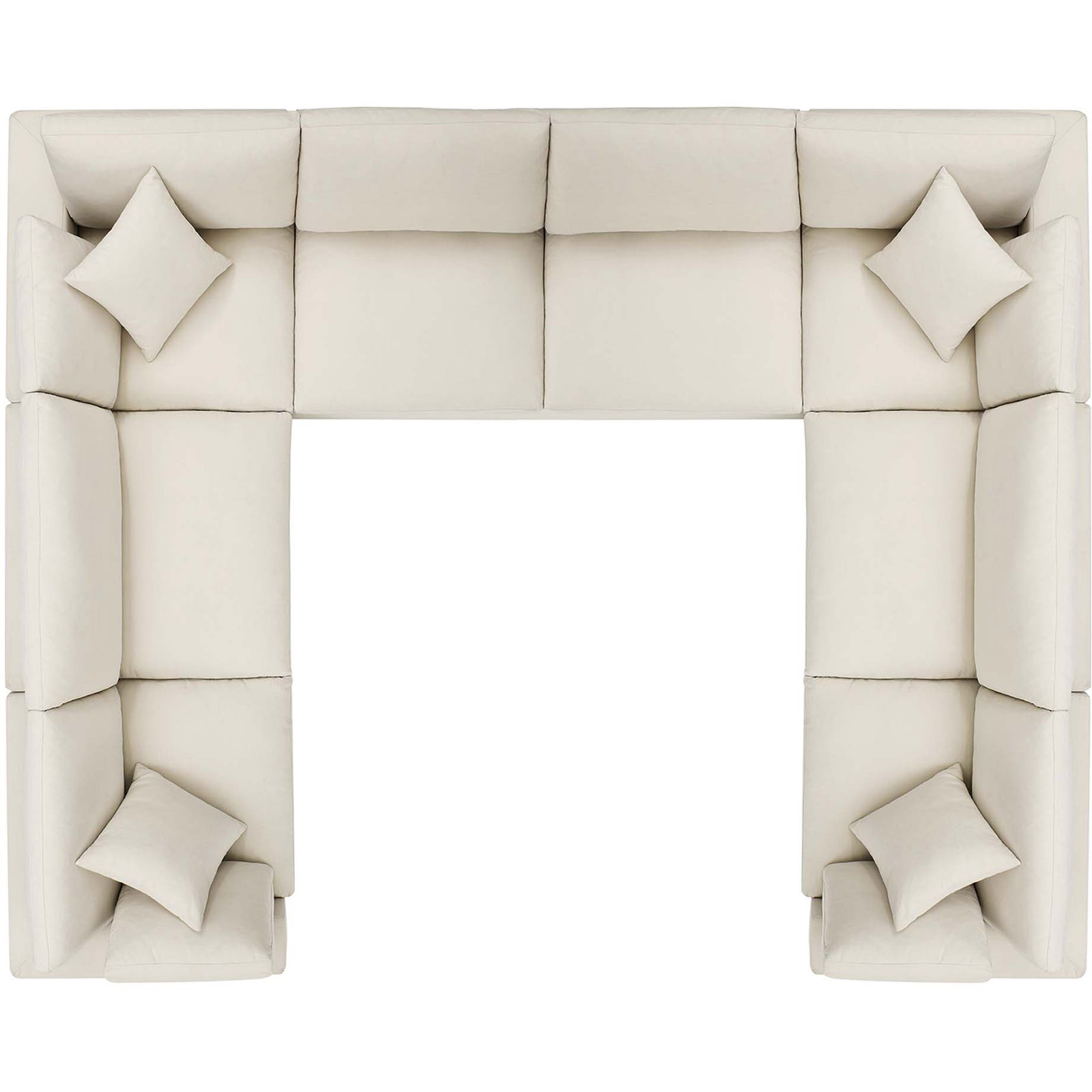 Comino 8 Piece Modular Sectional Sofa Light Beige