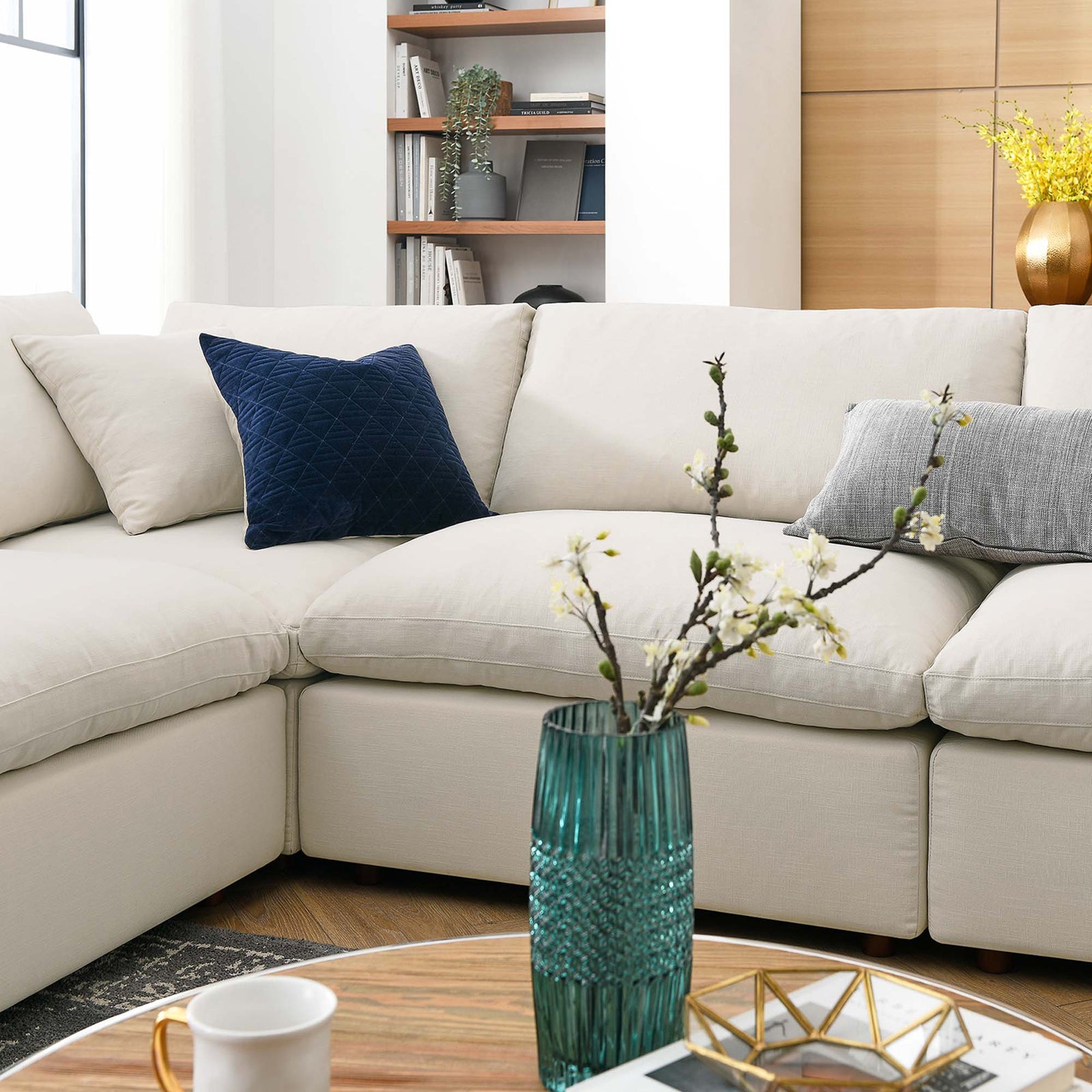 Comino 8 Piece Modular Sectional Sofa Light Beige