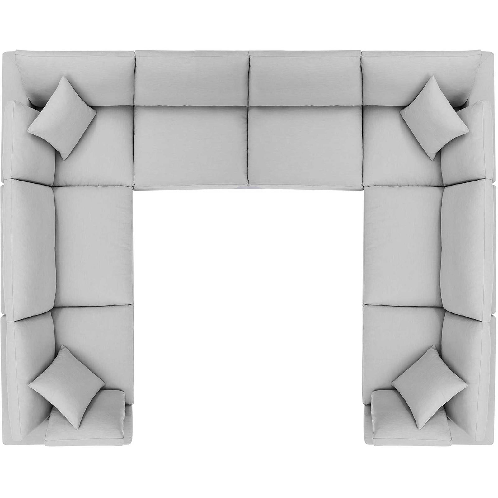 Carmen 8 Piece Modular Sectional Sofa Light Gray