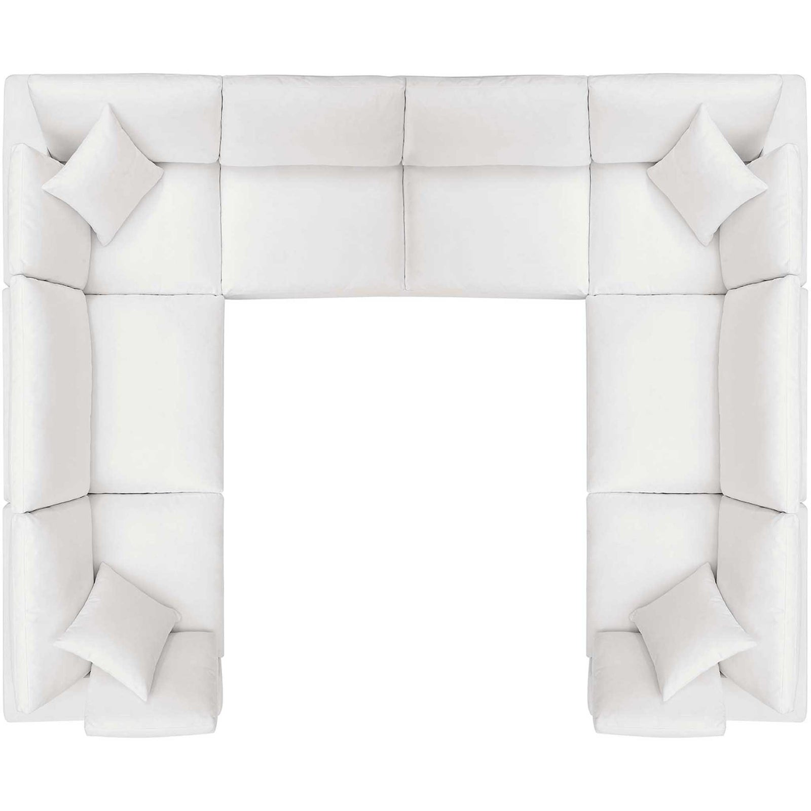 Carmen 8 Piece Modular Sectional Sofa Pure White