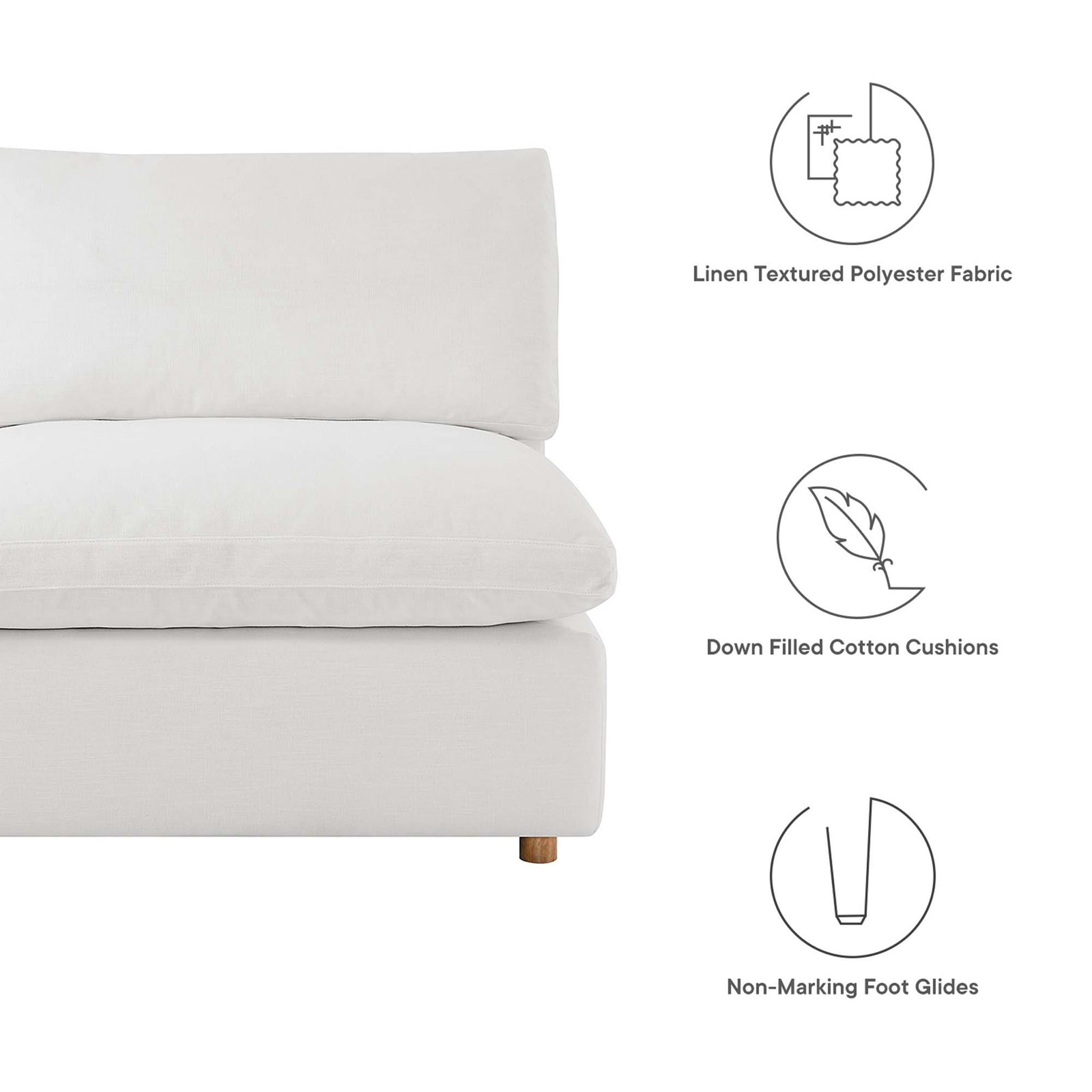 Comino 8 Piece Modular Sectional Sofa Pure White