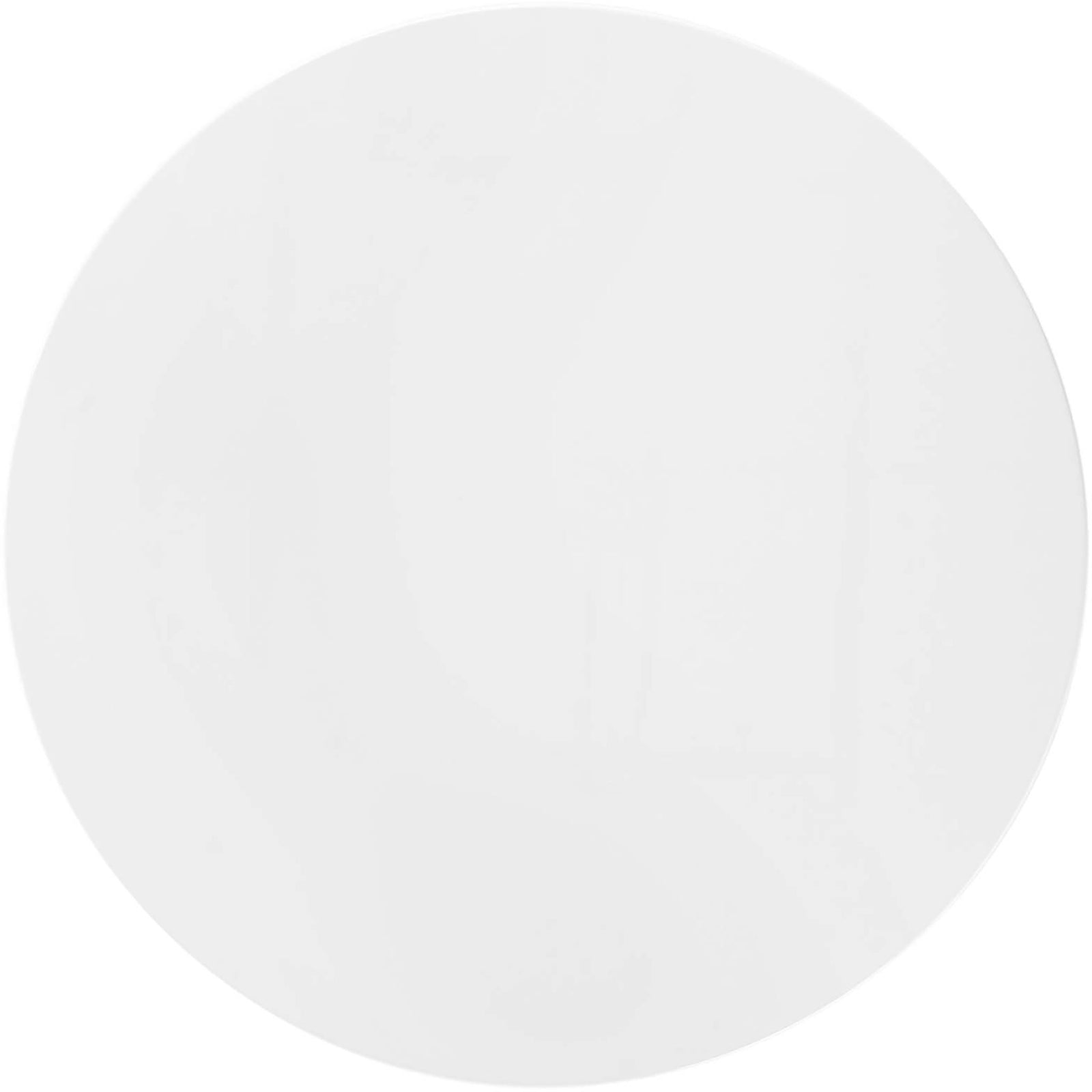 Smooth white round tabletop with high-gloss finish, perfect for intimate cafe-style dining || EEI-3511-BLK-WHI || top_studio