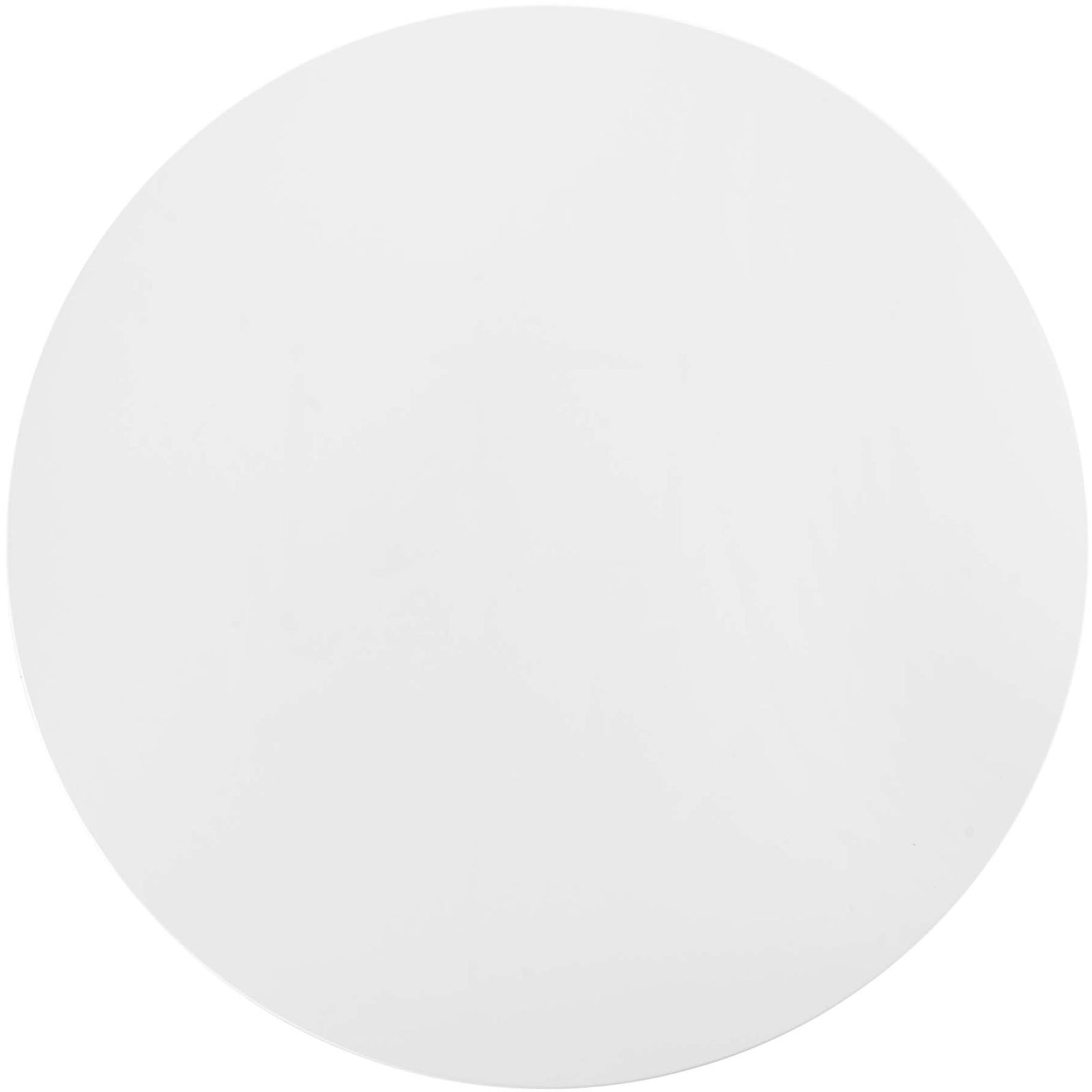 Large white tabletop with smooth beveled edge creates a striking modern centerpiece || EEI-3523-BLK-WHI || top_studio