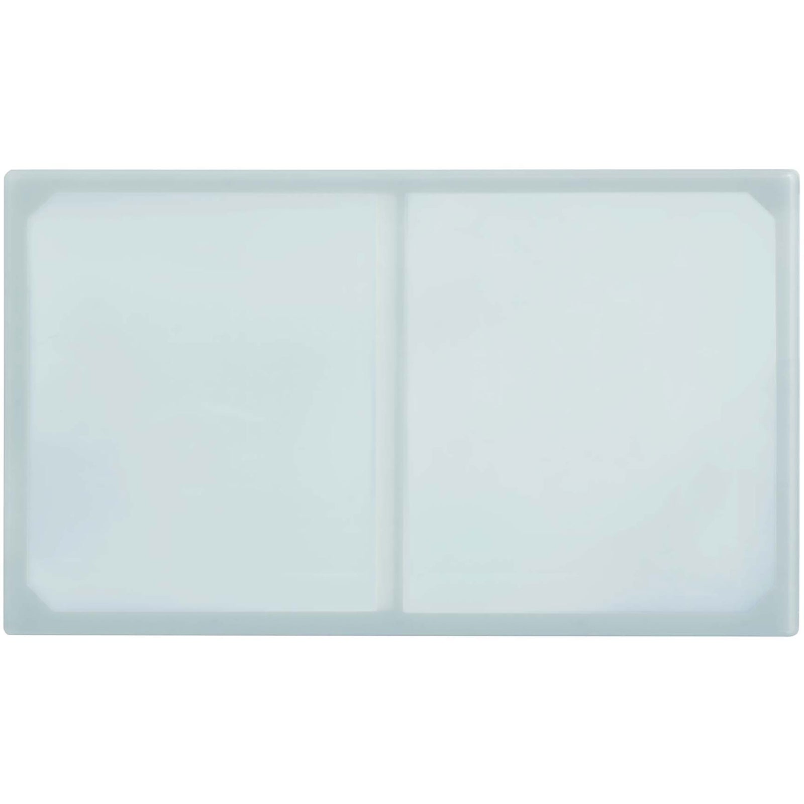 Rectangular glass tabletop with softly rounded corners and a smooth, easy to clean surface || EEI-3576-WHI || top_studio