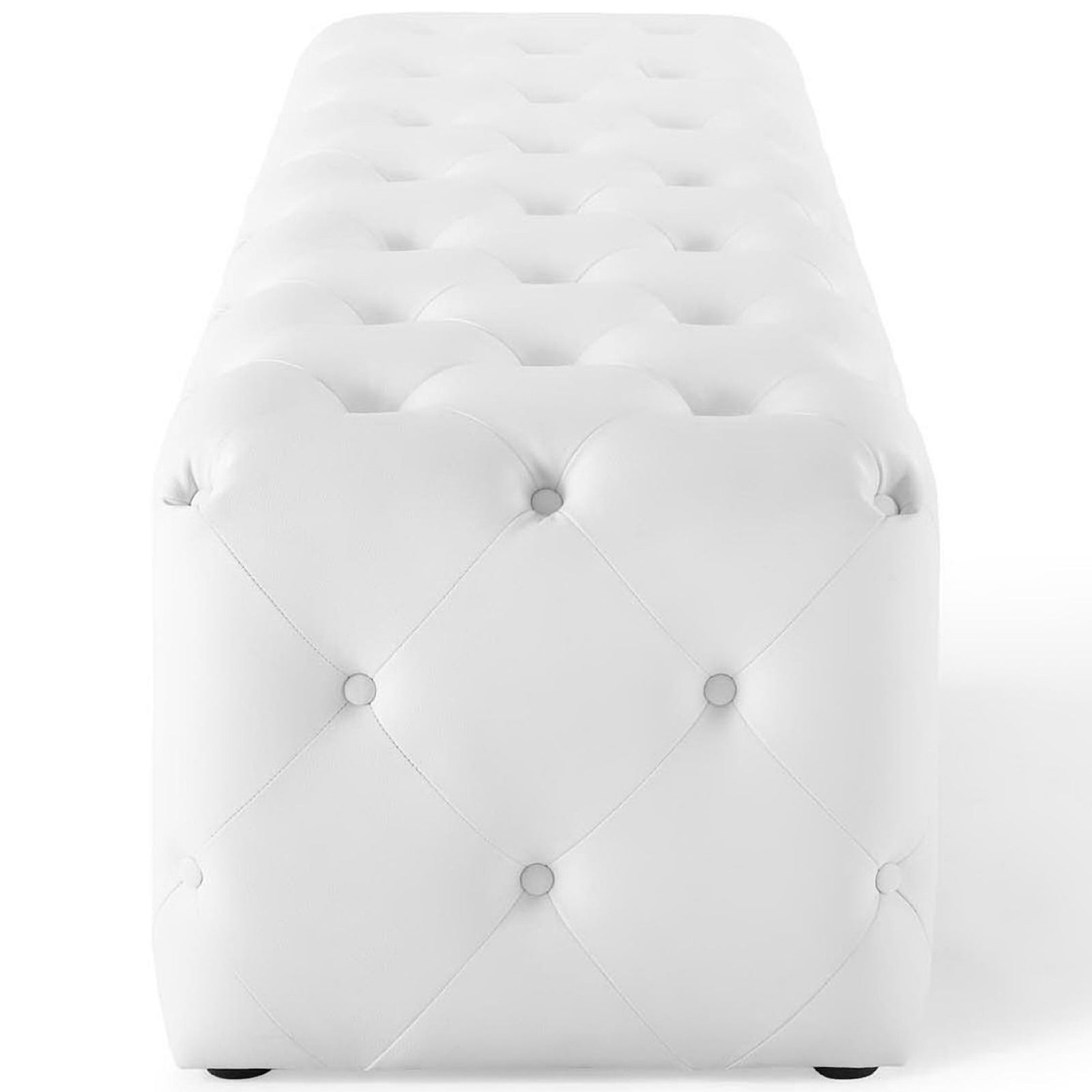 Fully upholstered end cap with button detail and softly cushioned edges || EEI-3771-WHI || side_studio