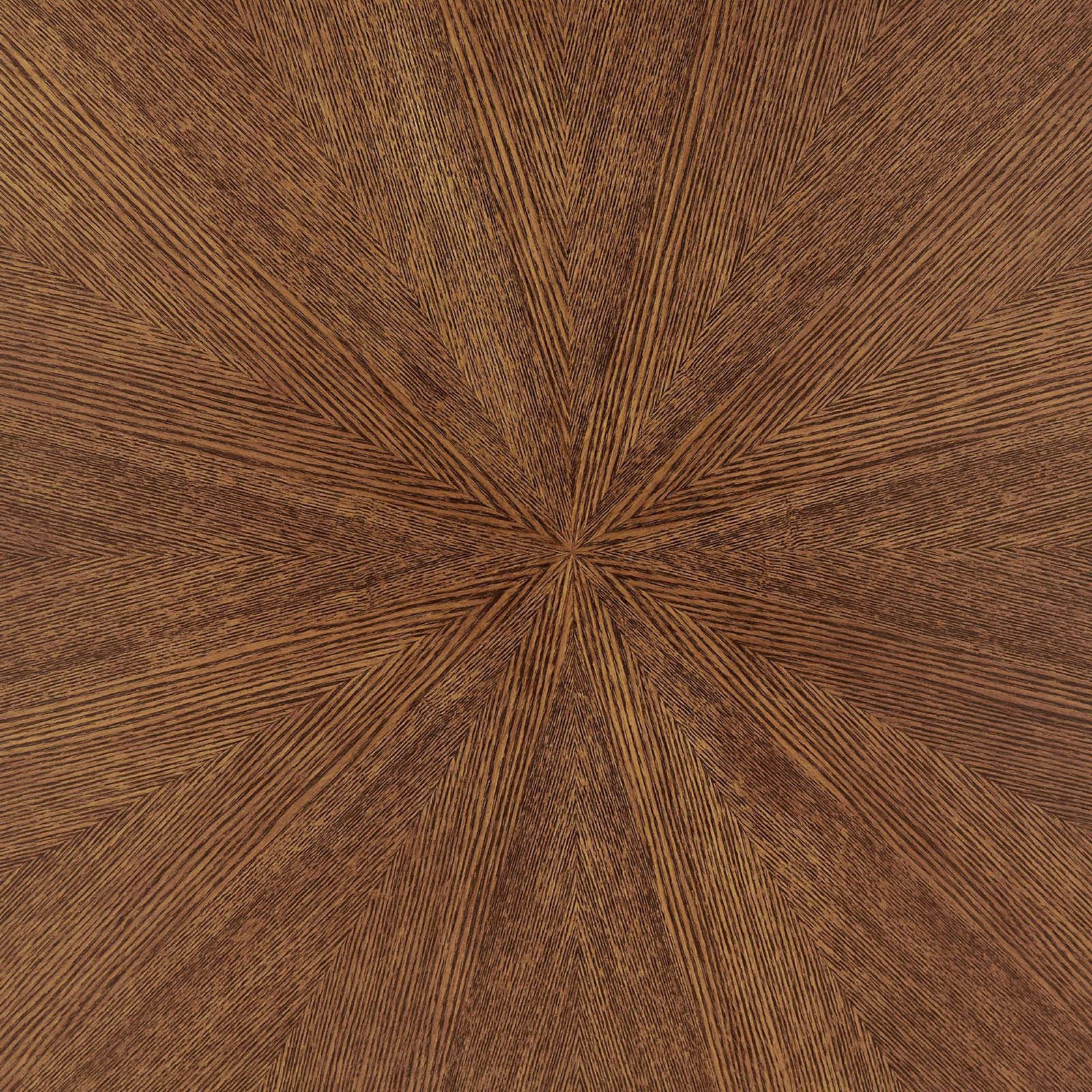 Fine grain walnut veneer pattern shows layered lines and depth across the oval dining tabletop surface || EEI-3849-WAL || detail_studio