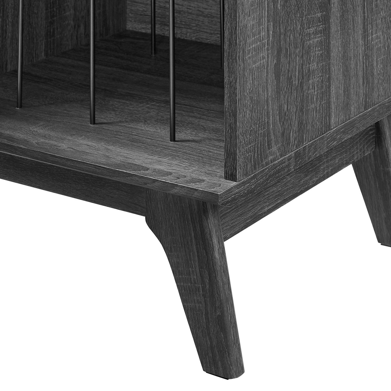 Angled wooden legs and sturdy base showcase the durable construction and modern silhouette. || EEI-4262-CHA || leg_studio