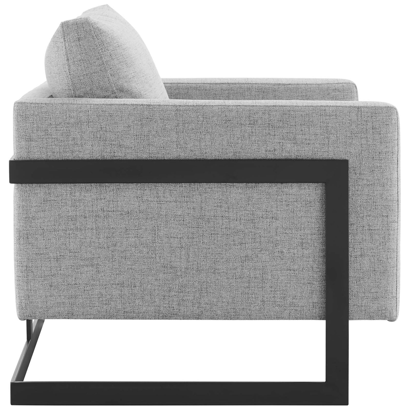 Streamlined track arms and an open sled base create a crisp, modern look. || EEI-4391-BLK-LGR || side_studio