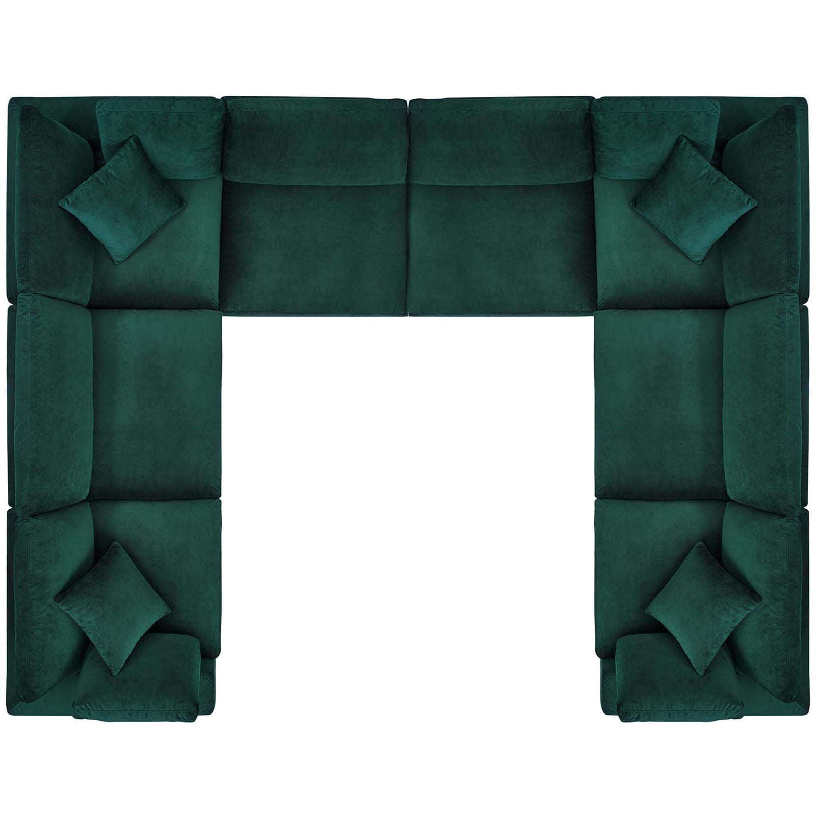 Carmen 8 Piece Modular Sectional Velvet Sofa Green