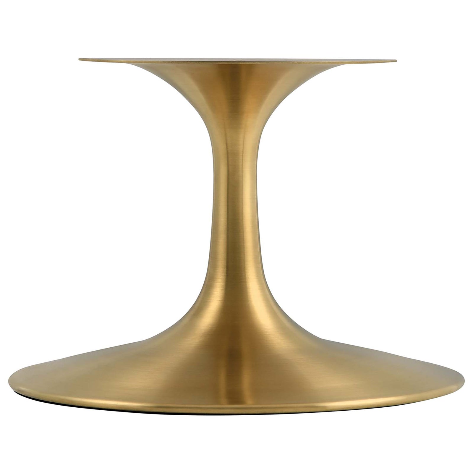 Sleek tapered pedestal base in chip-resistant brushed gold finish || EEI-5244-GLD-CHE || leg_studio
