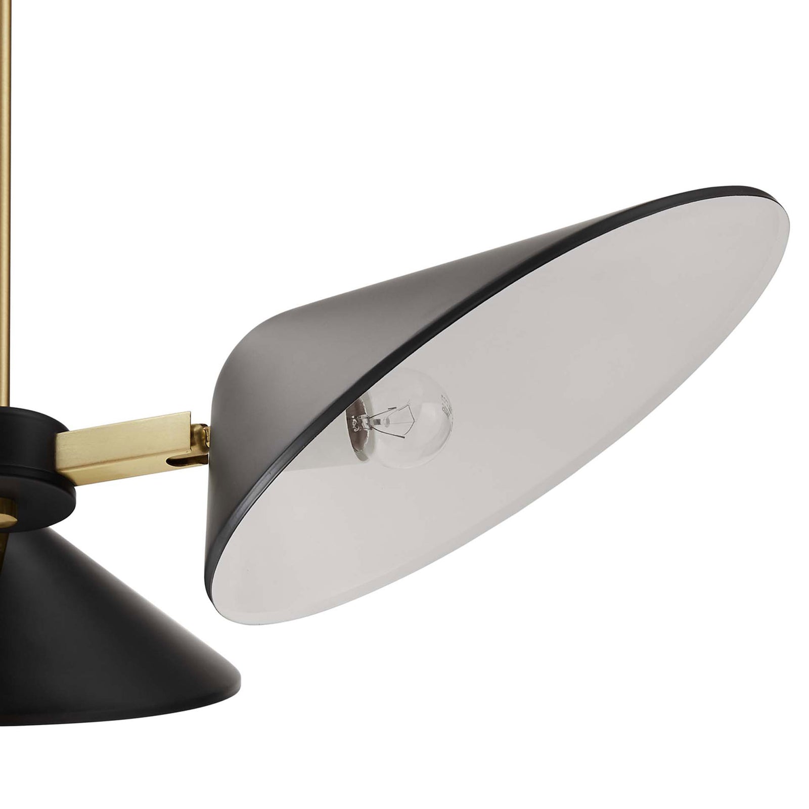 Black metal shade with white interior that diffuses a soft, even glow || EEI-5299-BLK || shade_studio