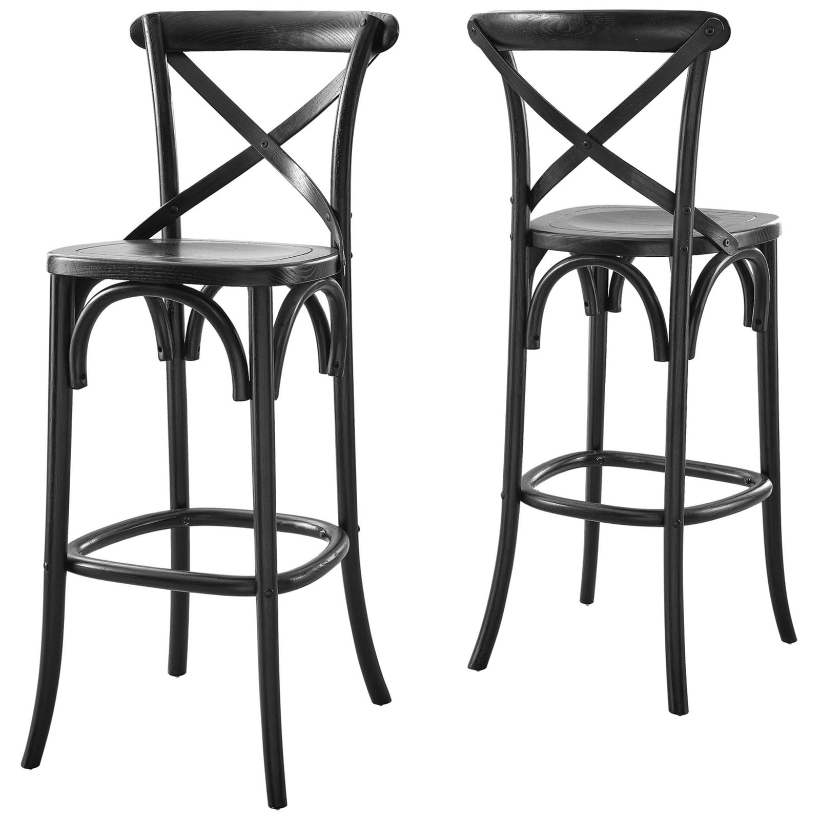 Sculpted silhouette and arch detailing deliver polished style at the bar || EEI-5563-BLK || front_angle_studio