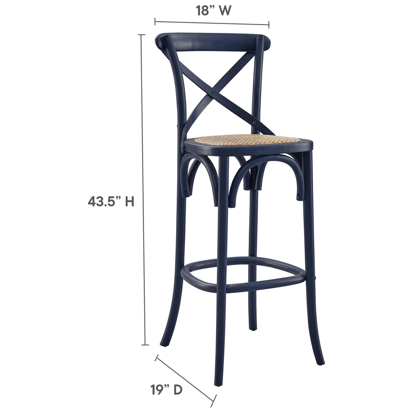 Tall bar height design offers sturdy comfort and a compact footprint for high countertops. || EEI-5668-MID || dimension_studio