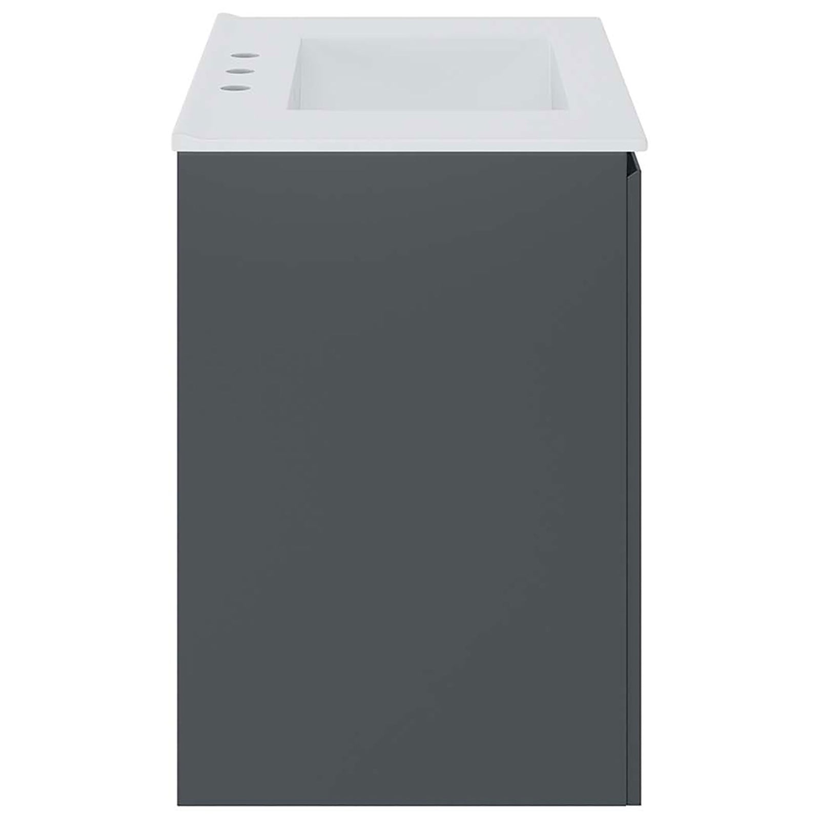 Streamlined floating profile with smooth, flat-panel sides. || EEI-5778-GRY-WHI || side_studio