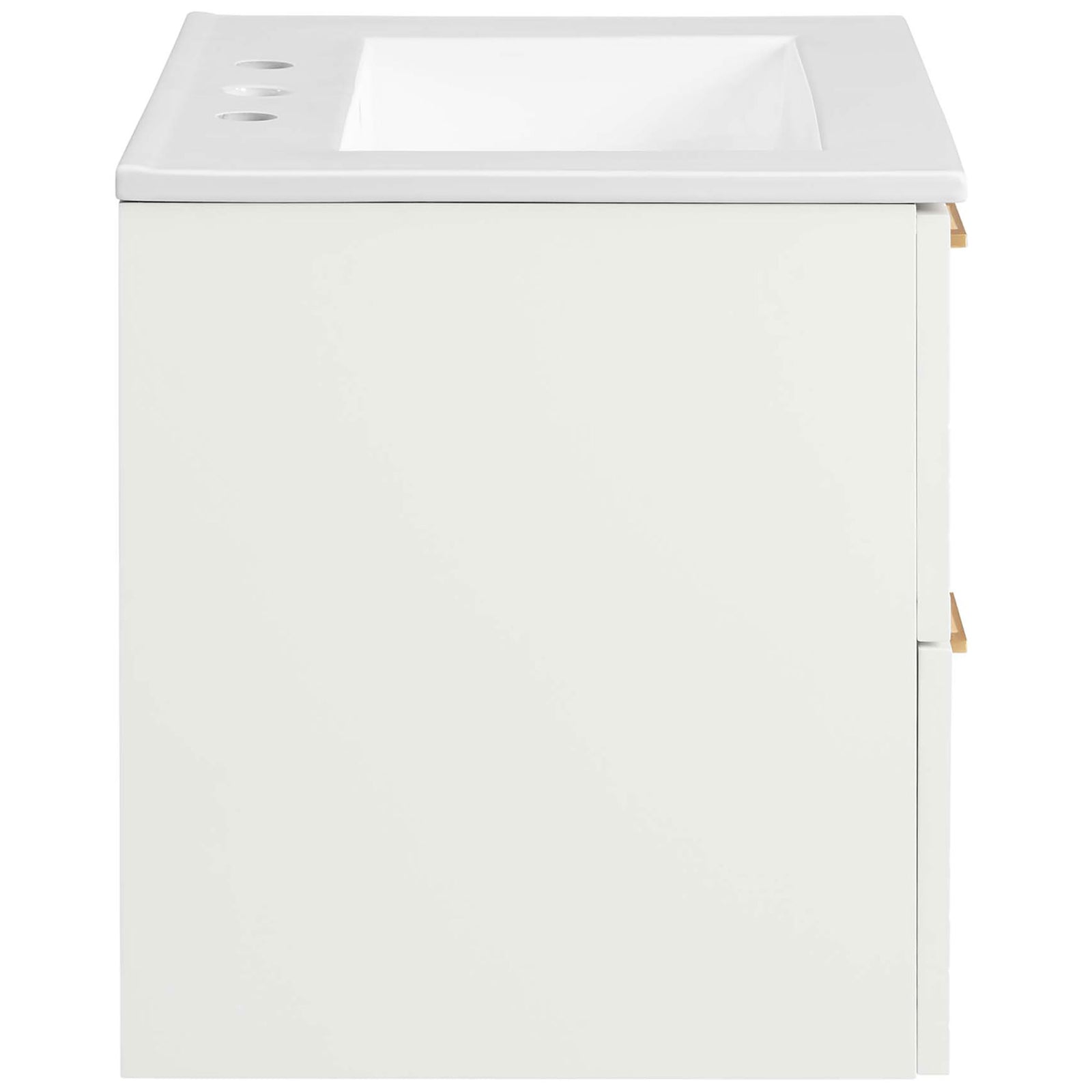 Sleek silhouette with clean lines and a slim, space-saving wall-mounted design || EEI-5818-WHI-WHI || side_studio