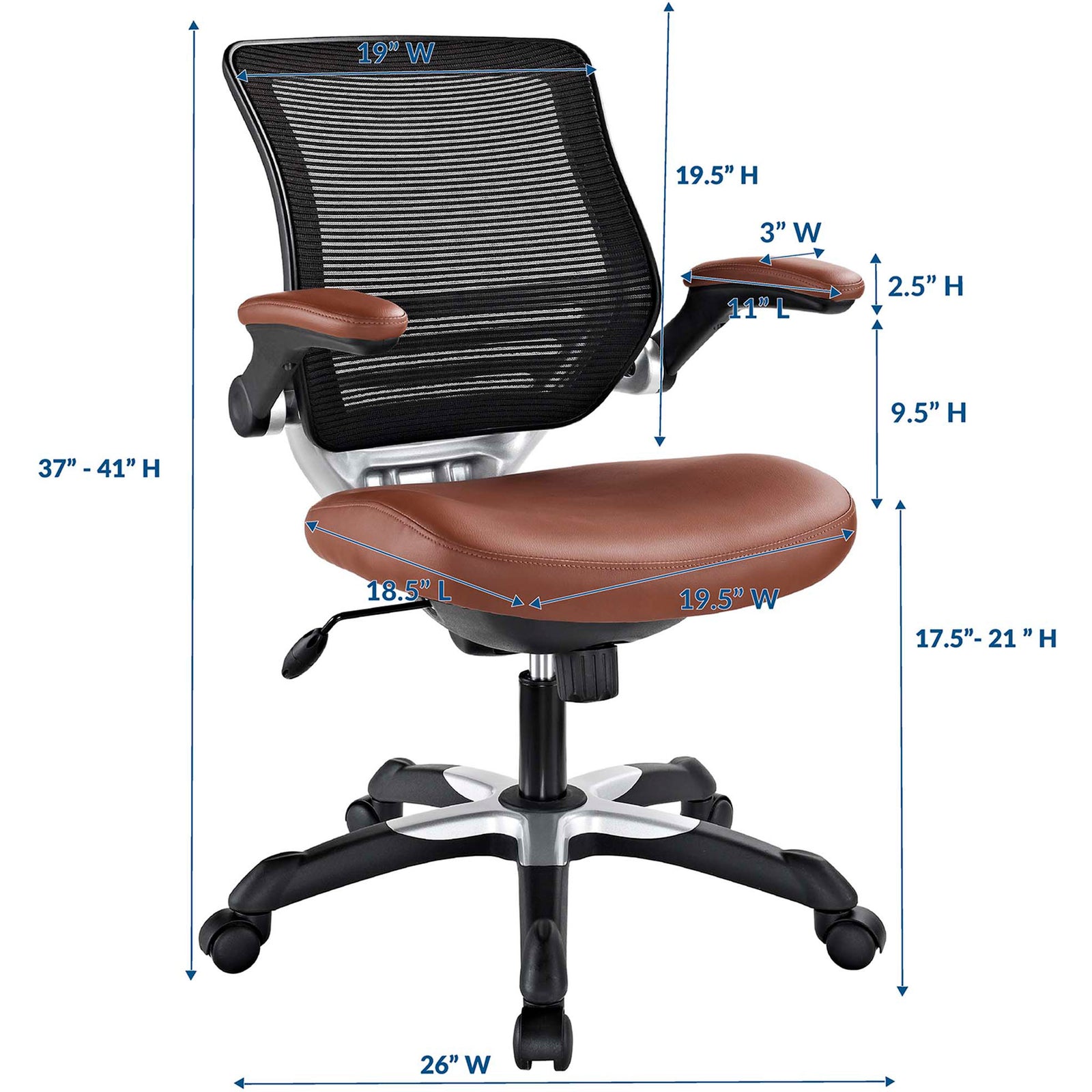 Edgemont Vinyl Office Chair Tan