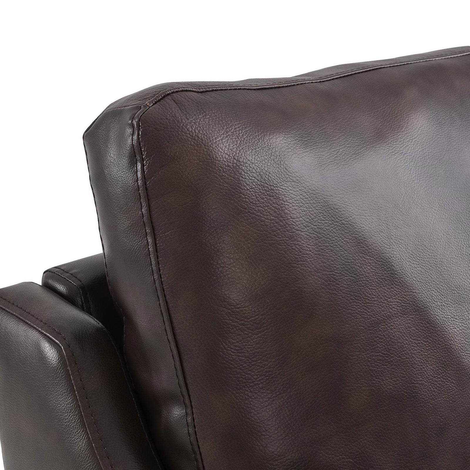 Supple leather cushion with neat piping and a soft, pillowy feel || EEI-6022-BRN || detail_studio