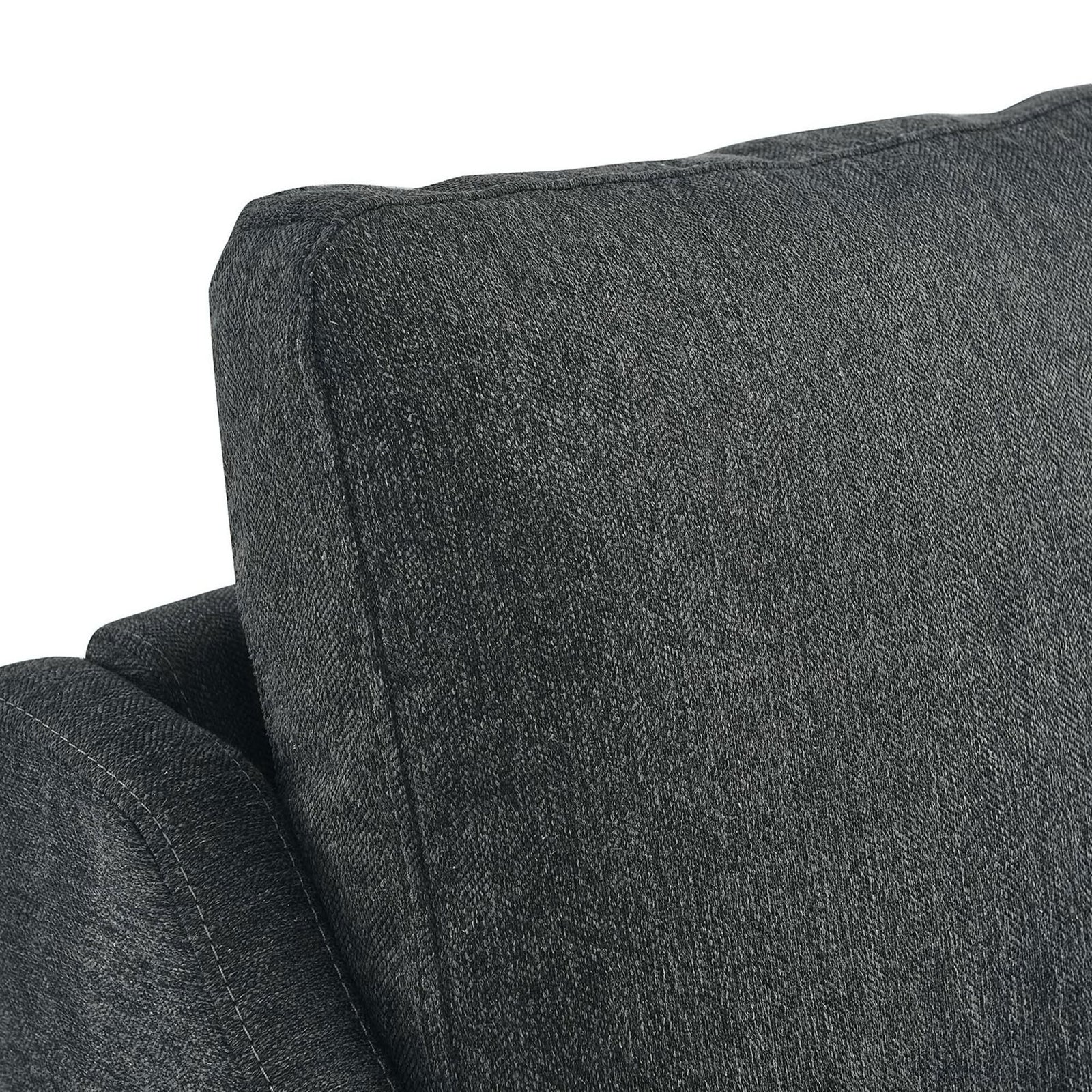 Soft polyester upholstery with neat self-piping and a plush, supportive back cushion || EEI-6023-CHA || detail_studio