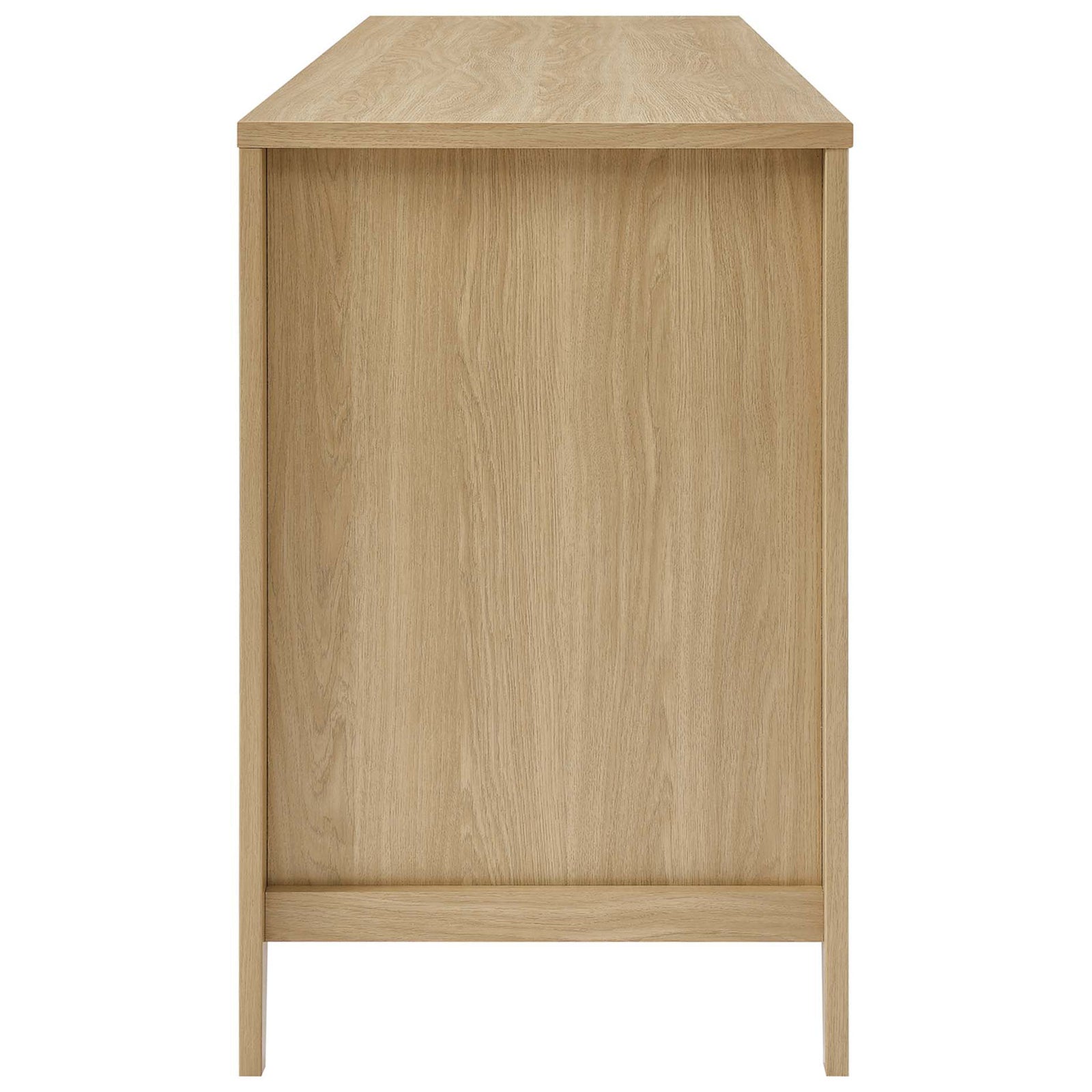 Clean-lined profile and tapered legs showcase the warm oak grain || EEI-6117-OAK || side_studio