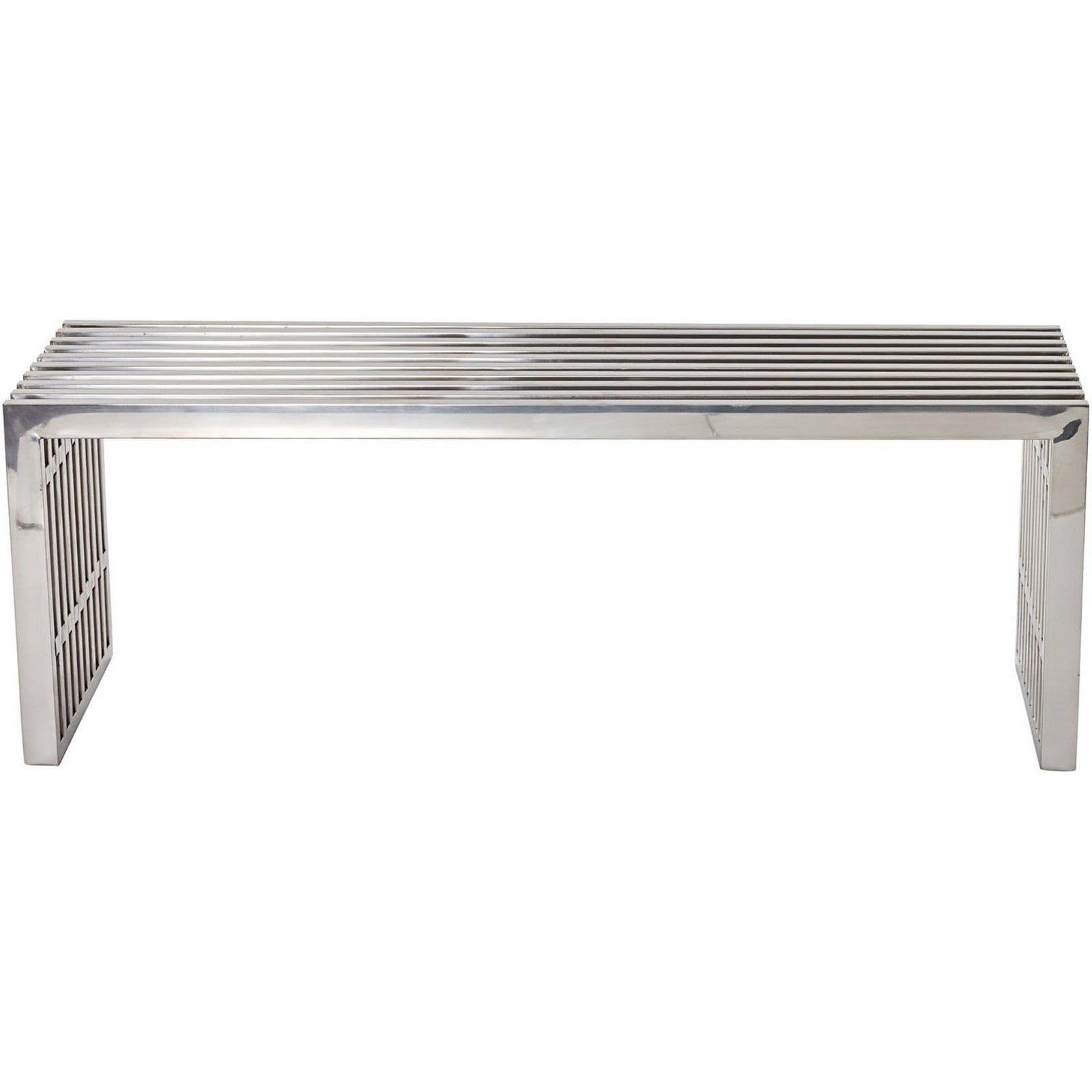Gridiron Stainless Steel Bench Silver
