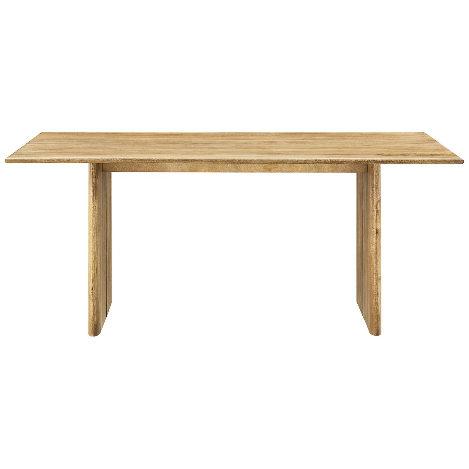 72 inch mango wood dining table with an elongated rectangular top and warm oak tone. || EEI-6339-OAK || front_studio