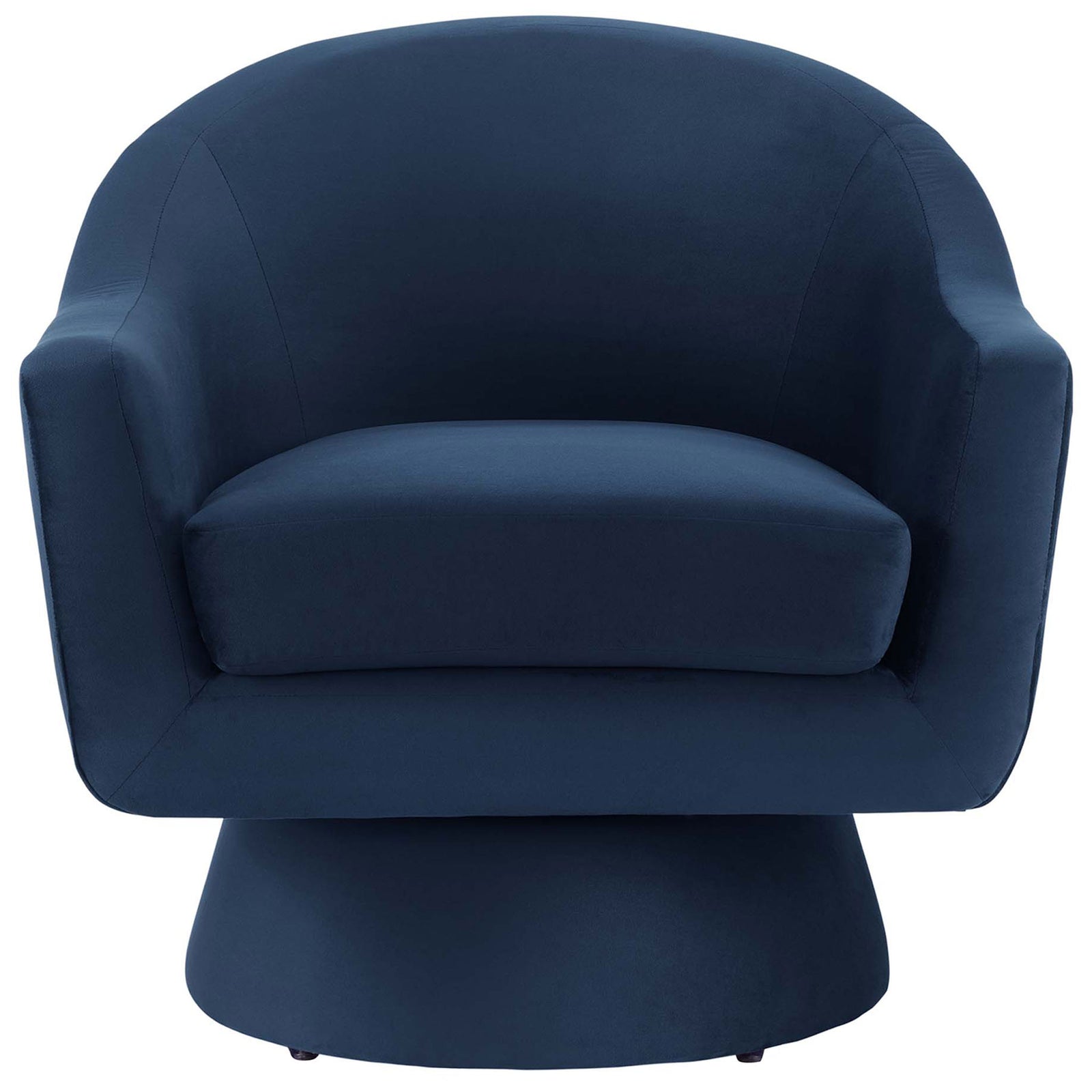 Inviting performance velvet seat with generous cushioning and wraparound arms || EEI-6360-MID || front_studio