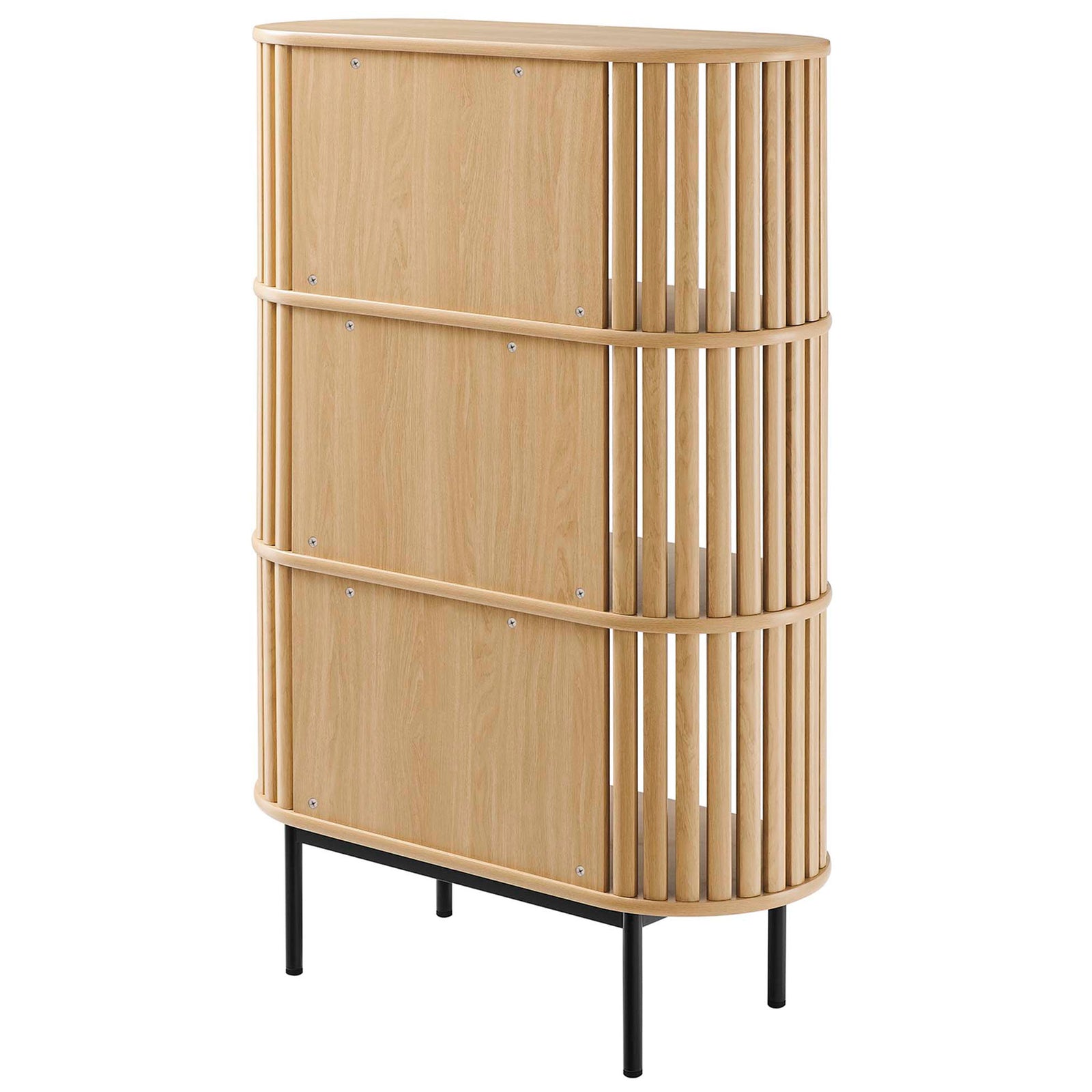 Sturdy back panels with clean fastening points and wood grain finish for lasting support || EEI-6524-OAK || back_studio